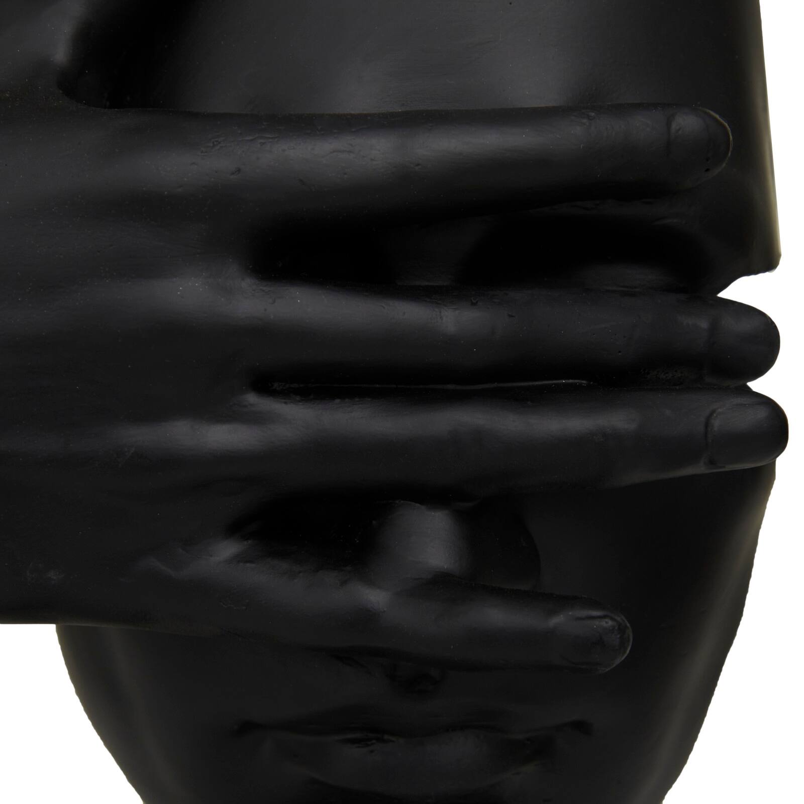 The Novogratz Black Polystone Face Sculpture Set