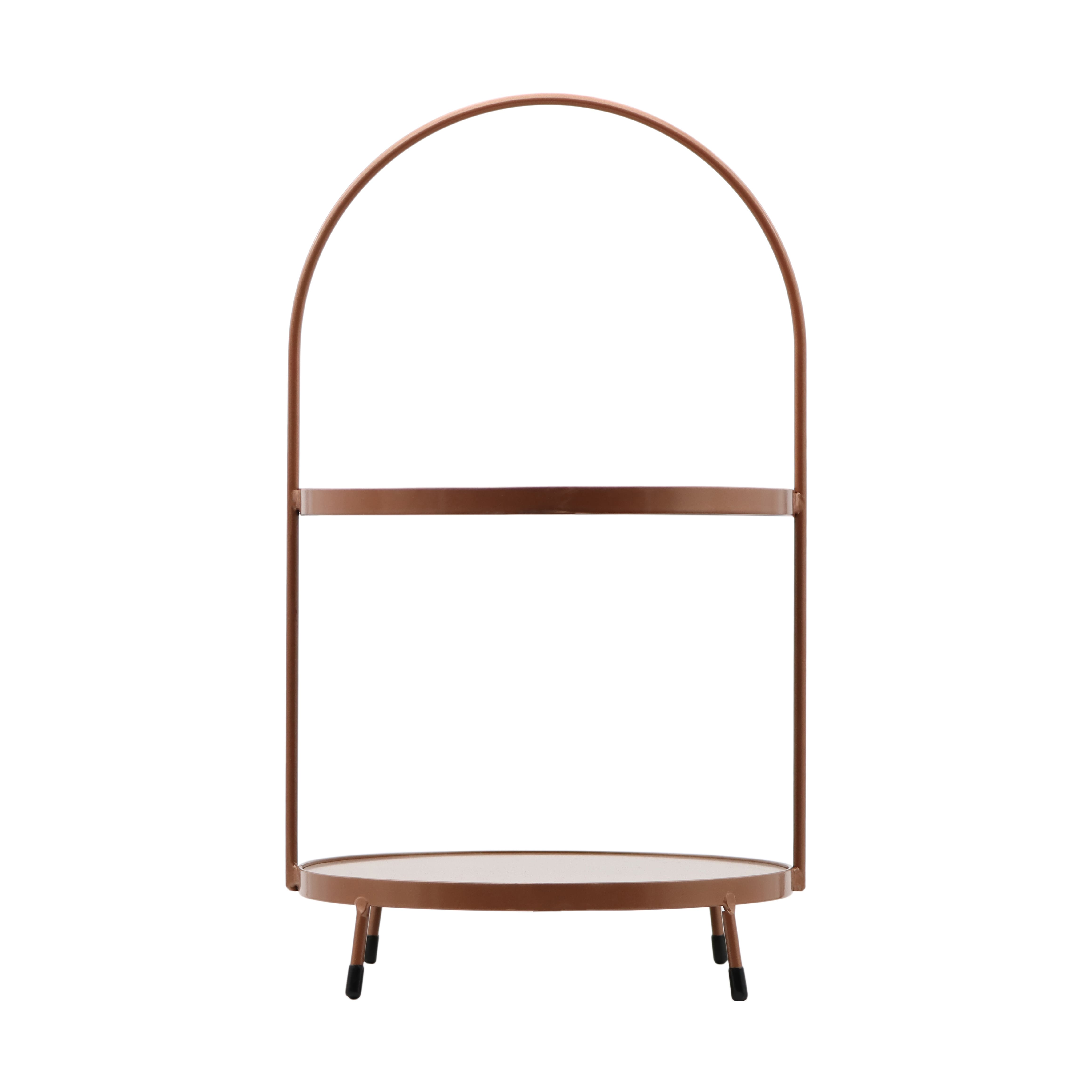16.5&#x22; Gold &#x26; Brown 2-Tier Tray Tabletop D&#xE9;cor by Ashland&#xAE;