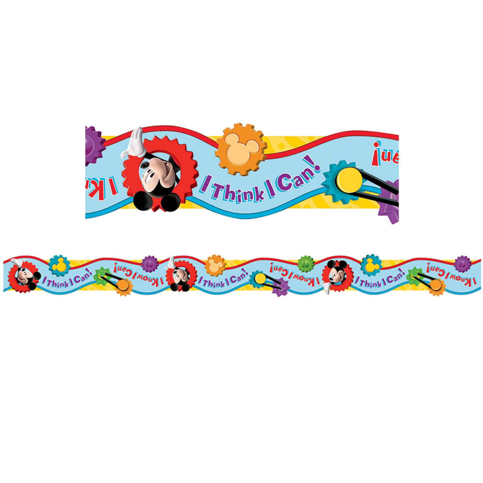 Eureka Deco Trim&#xAE; Mickey Mouse Clubhouse&#xAE; I Think I Can Extra Wide Cut Border, 111ft.