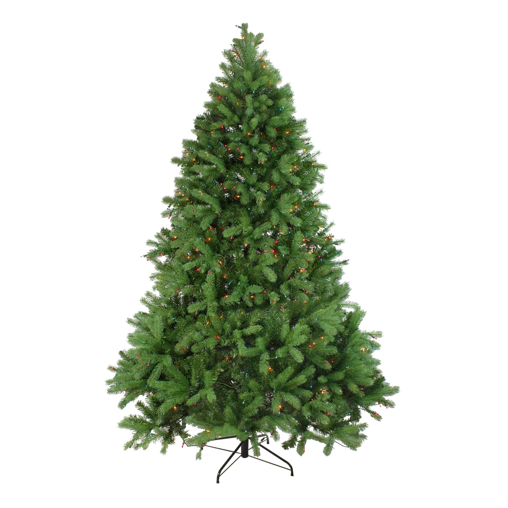 7.5ft. Pre-Lit Noble Fir Full Artificial Christmas Tree, Multicolor Lights