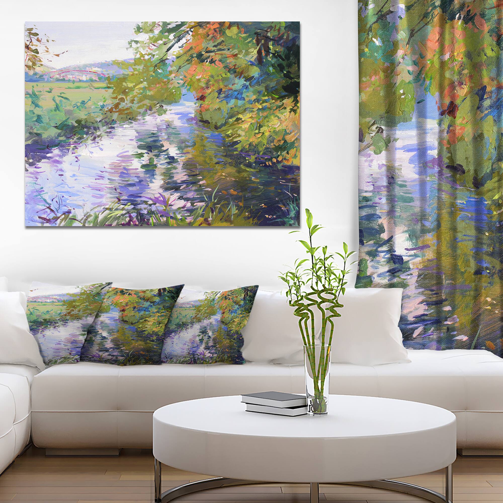 Designart - Fall in Amazing Colors - Landscape Painting Canvas Print