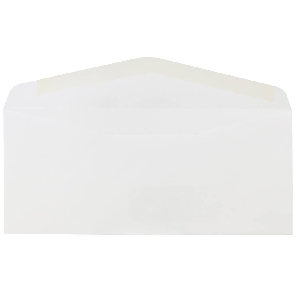 JAM Paper 4&#x22; x 9.5&#x22; White Commercial Window Envelope, Bulk