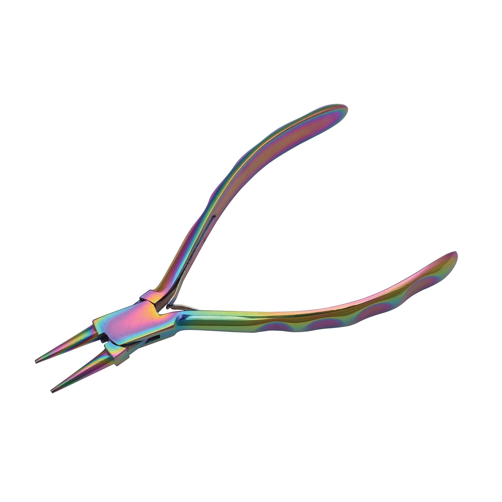 Chroma Series - Pinze a becco curvo, rivestite in titanio, colore: arcobaleno