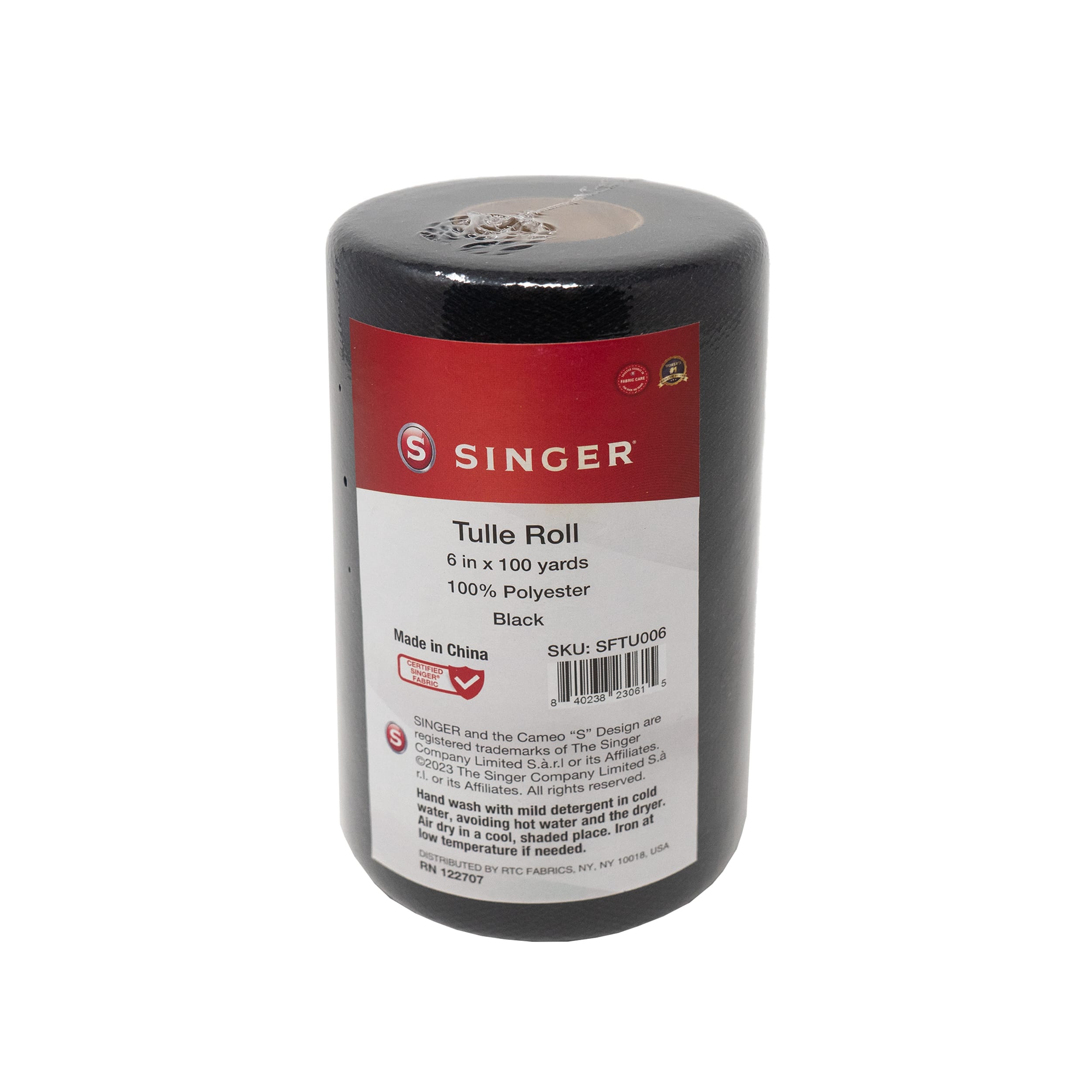 SINGER&#xAE; Black Tulle Fabric Roll, 6&#x22; x 100yd.