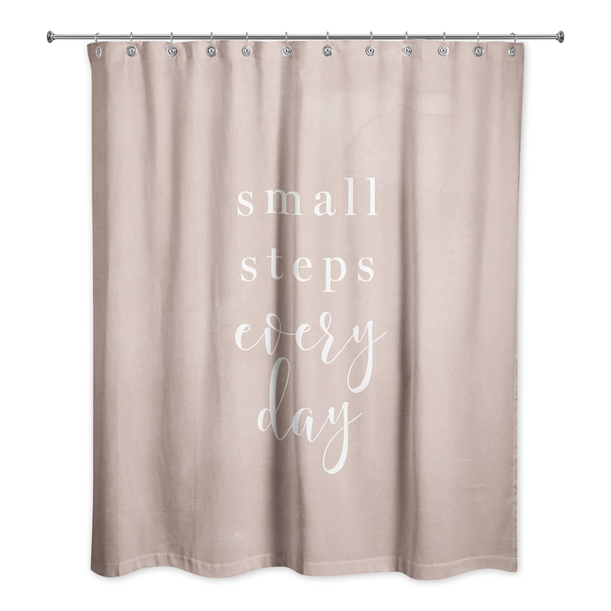 Small Beige Steps 71" x 74" Shower Curtain