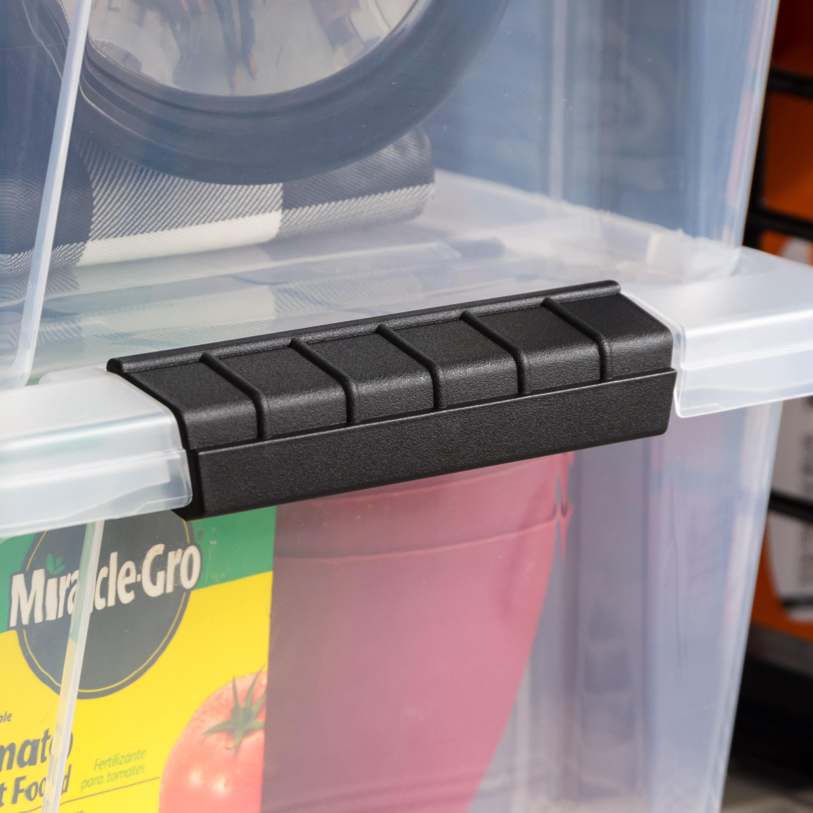 IRIS® 13.5qt. Buckled Clear Boxes with Clear Buckle Lids, 6ct.