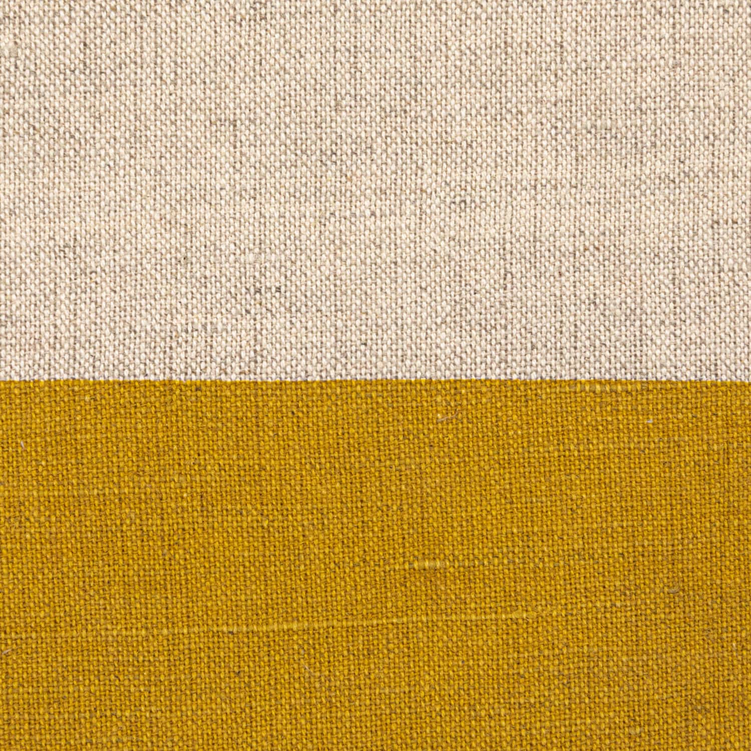 Hello Honey&#xAE; 20&#x22; Yellow &#x26; Natural Cotton &#x26; Linen Striped Pillow
