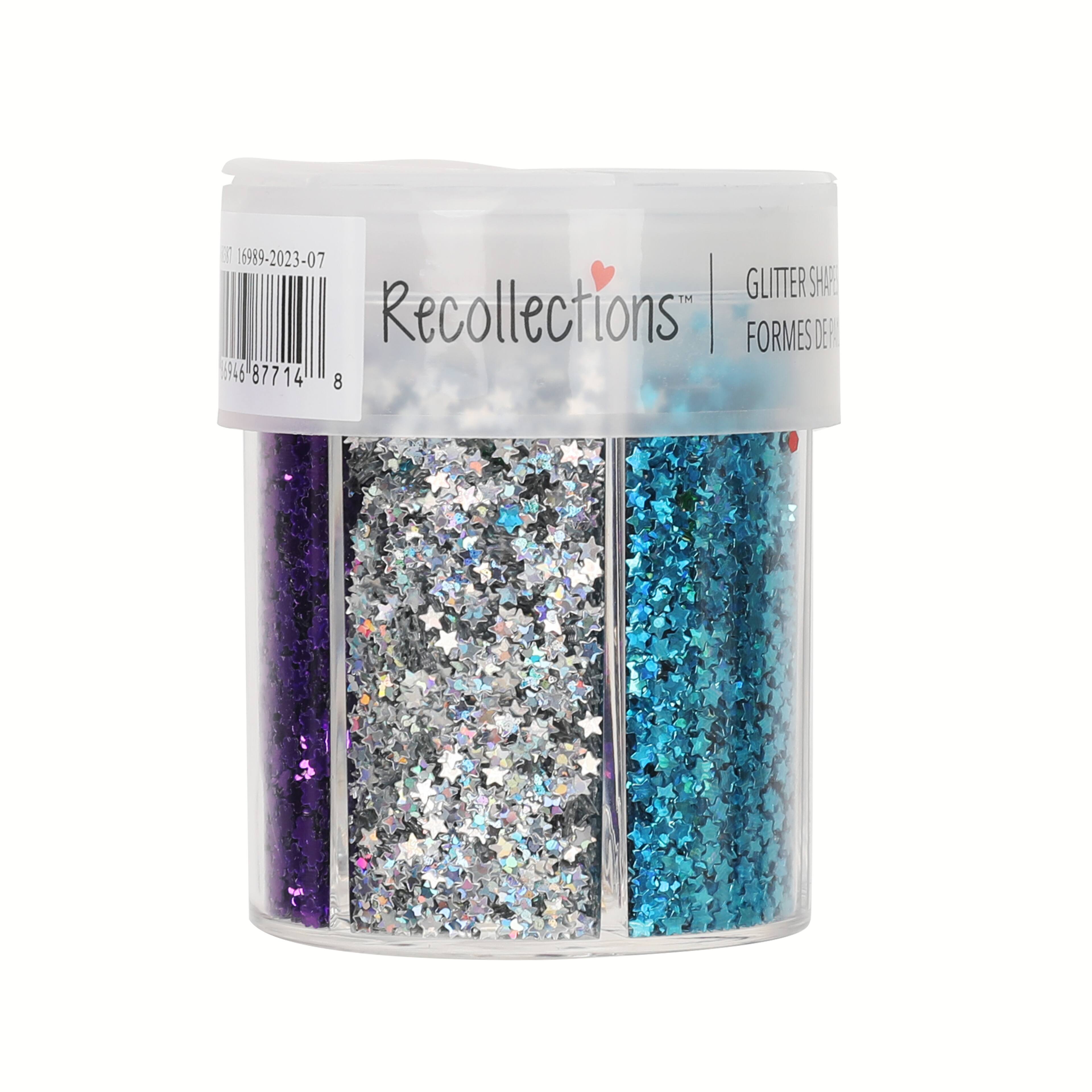 12 Pack: Signature&#x2122; Iridescent Shapes Glitter Caddy by Recollections&#x2122;