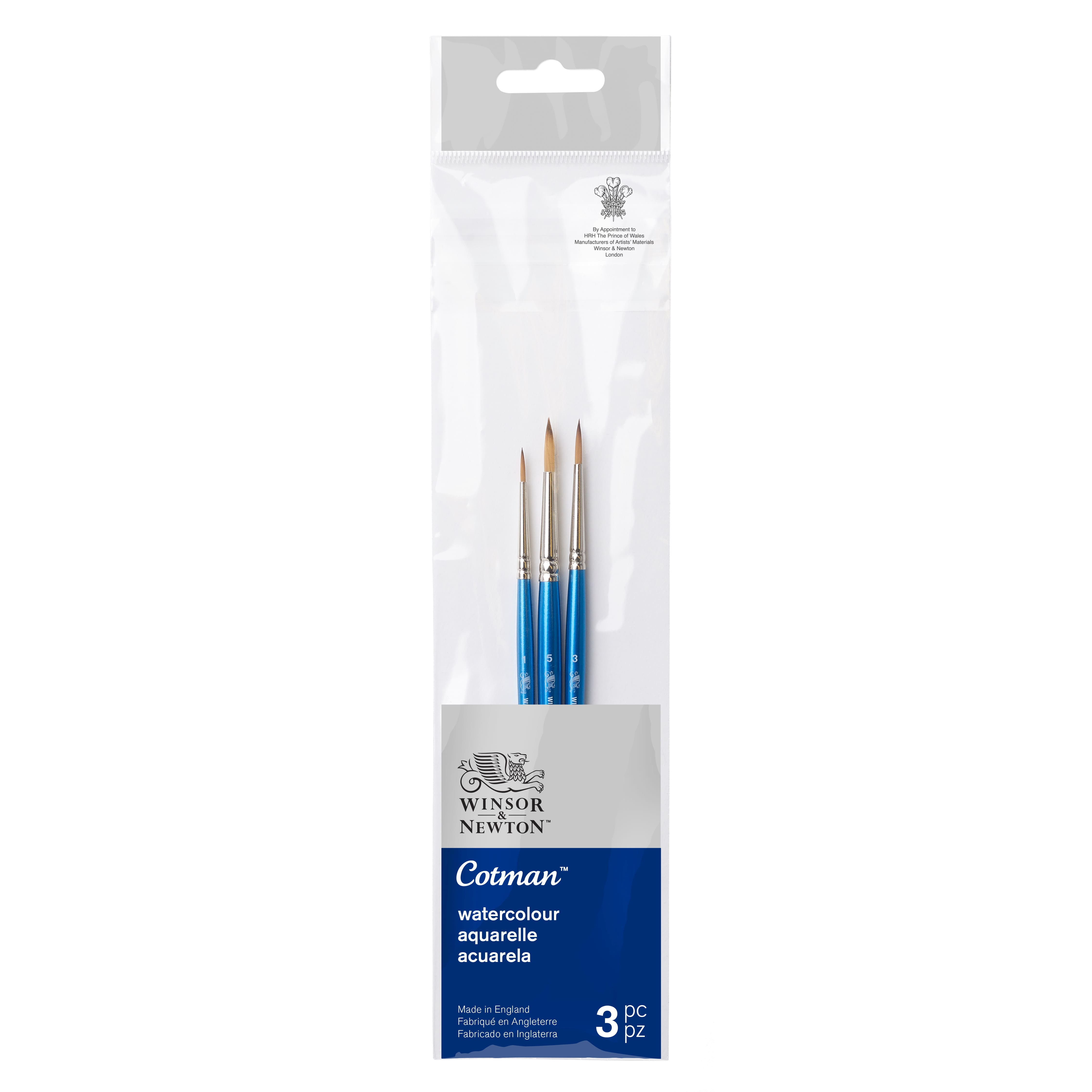 Winsor & Newton Cotman Watercolour Paint Brush 3pc Set 1 