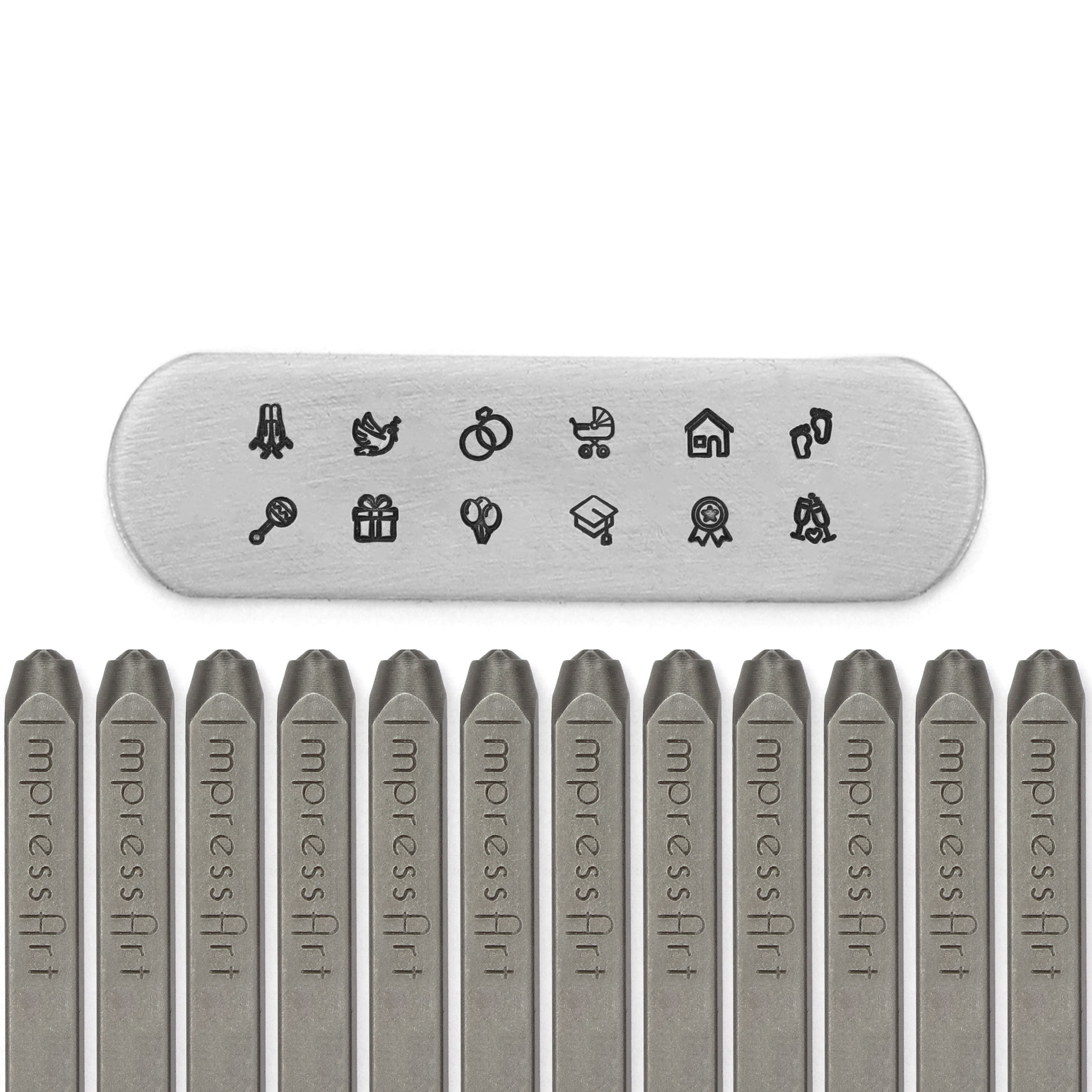 ImpressArt&#xAE; 4mm Celebration Metal Stamps Pack