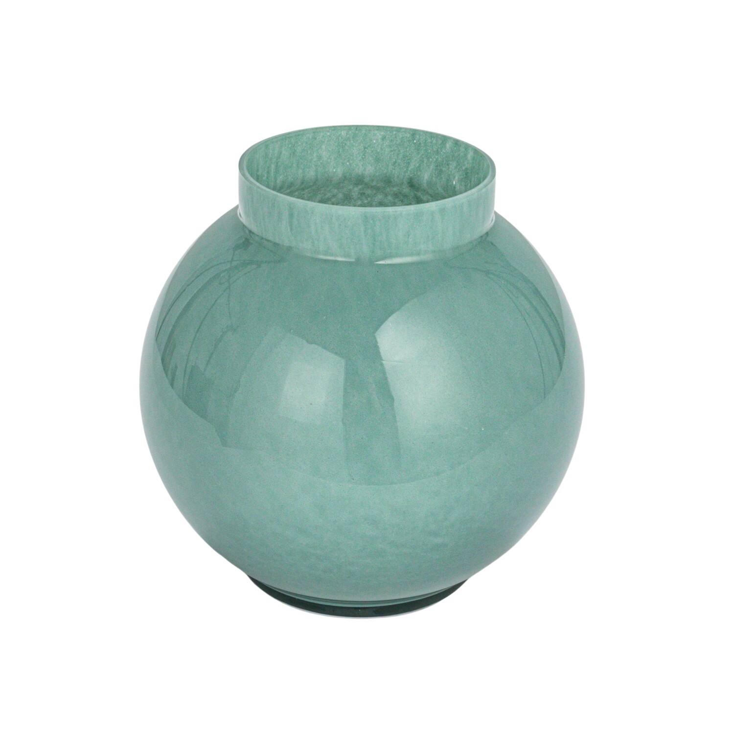 Hello Honey® 7.25" Blue Round Glass Opaque Vase