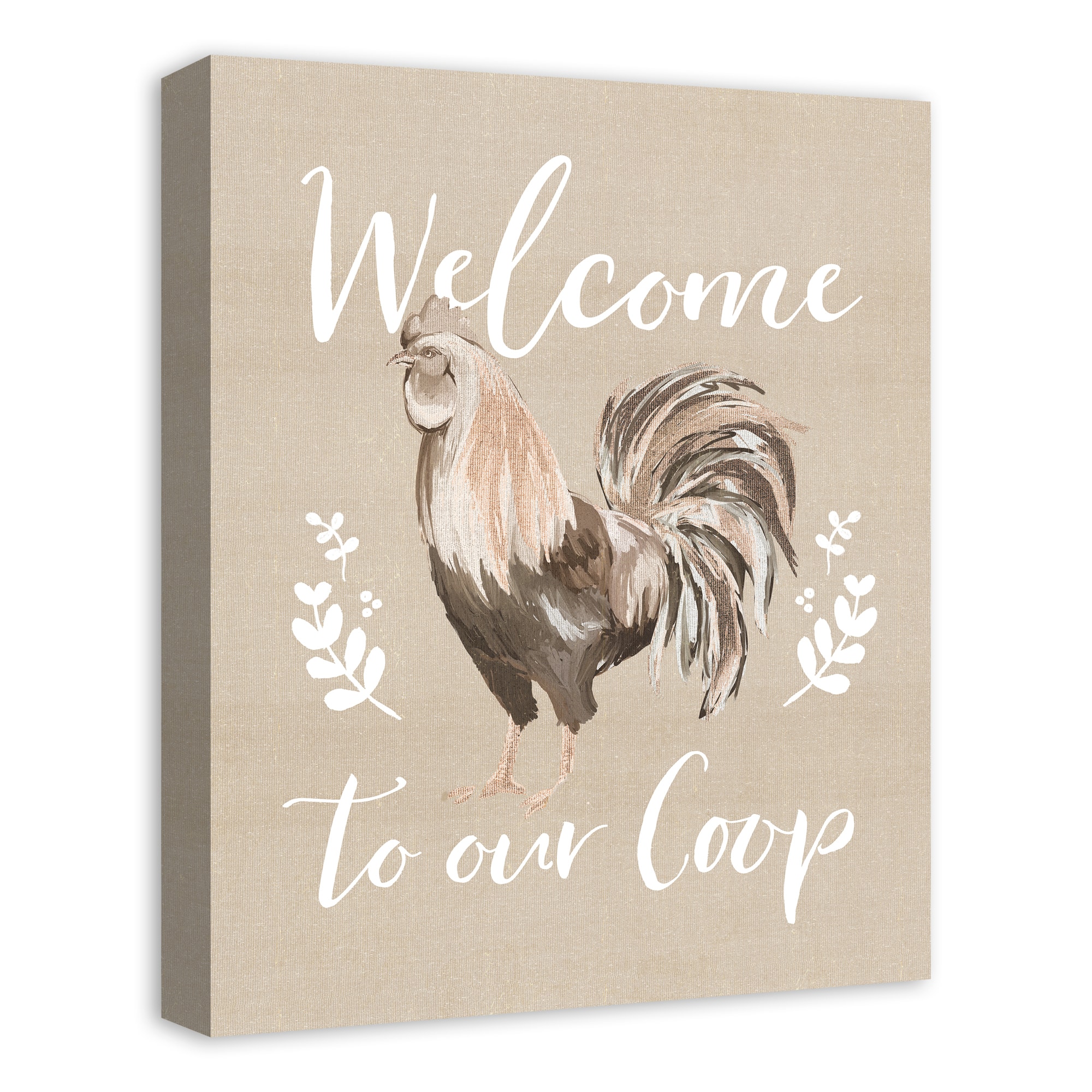 Welcome To Our Coop Canvas Wall Art
