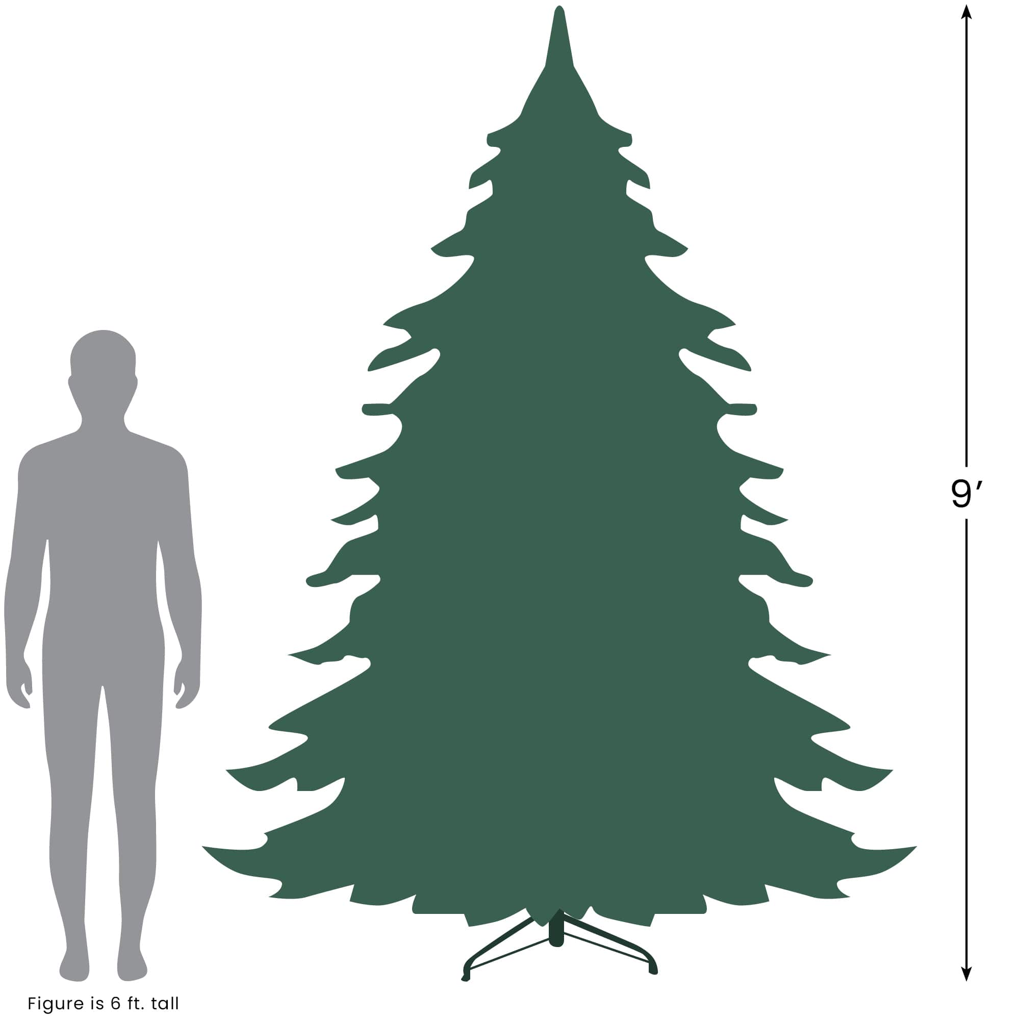 9ft. Pre-Lit Real Touch&#x2122; Nordmann Fir Slim Artificial Christmas Tree, Warm Clear LED Lights