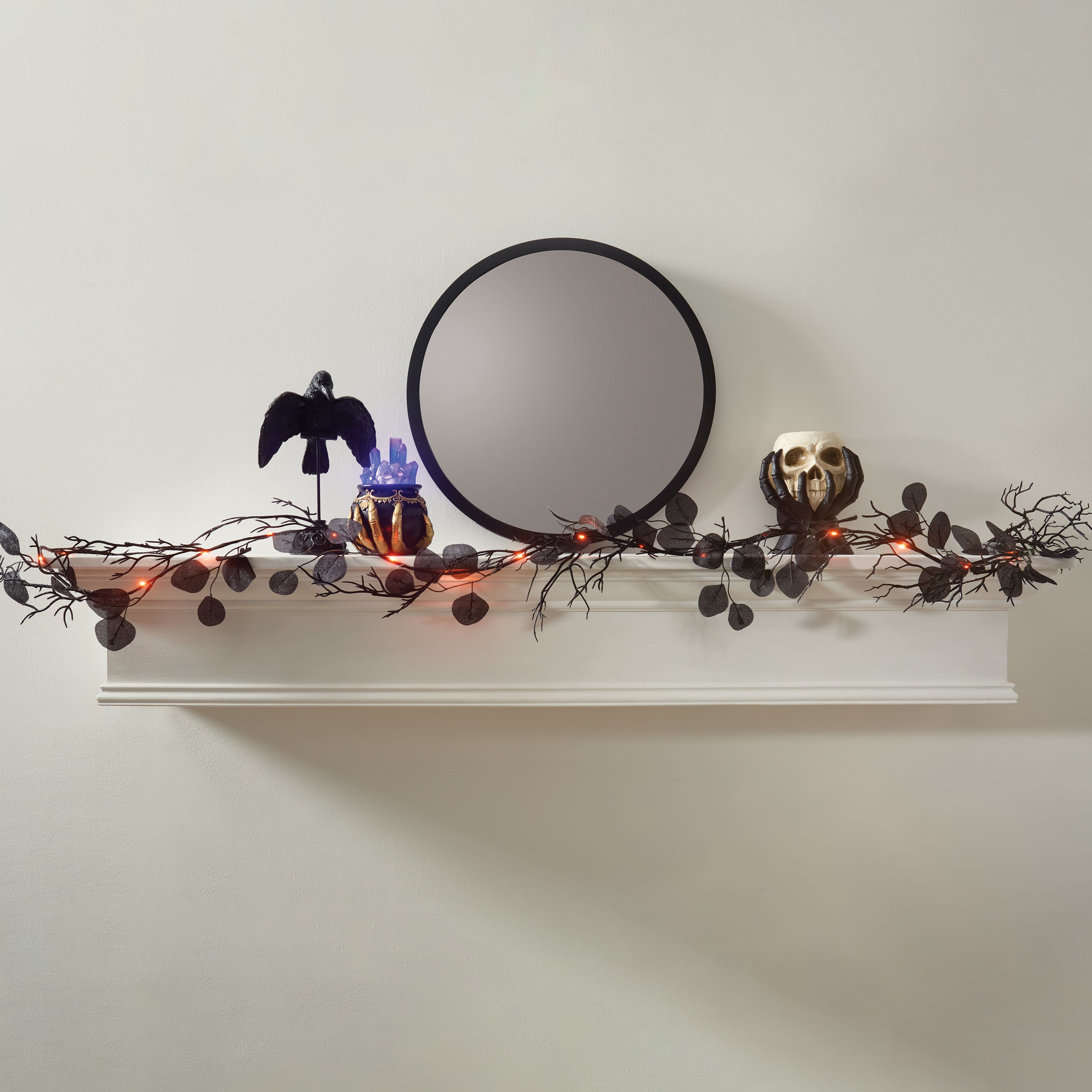 5ft. Black Leaves Lighted Garland String Lights by Ashland&#xAE;