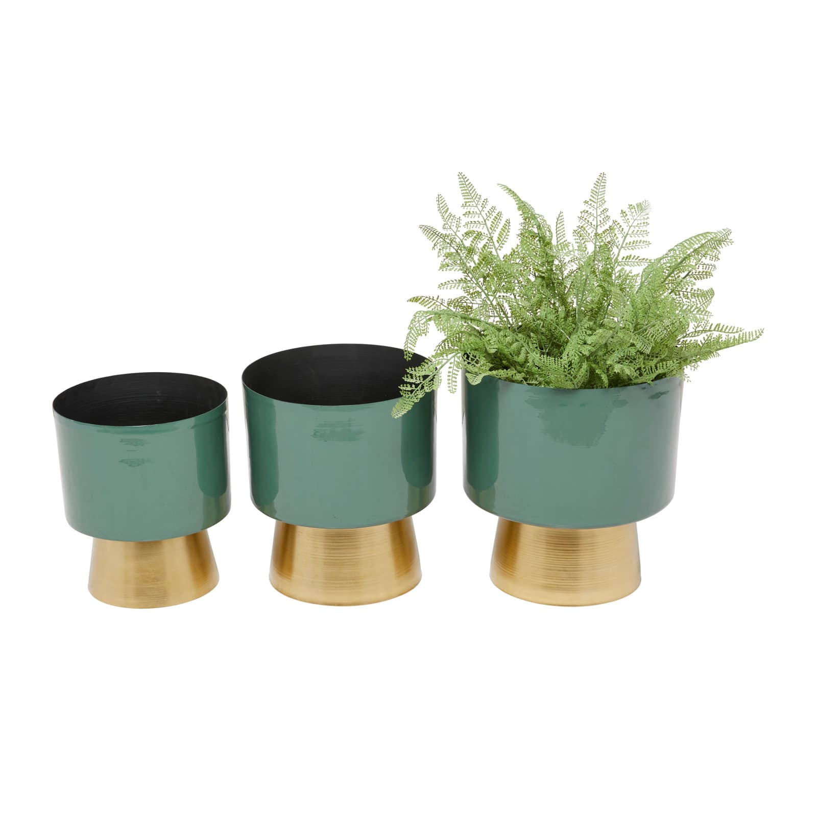 Green Modern Planter, Set of 3&#x22; 11&#x22;, 10&#x22;, 9&#x22;
