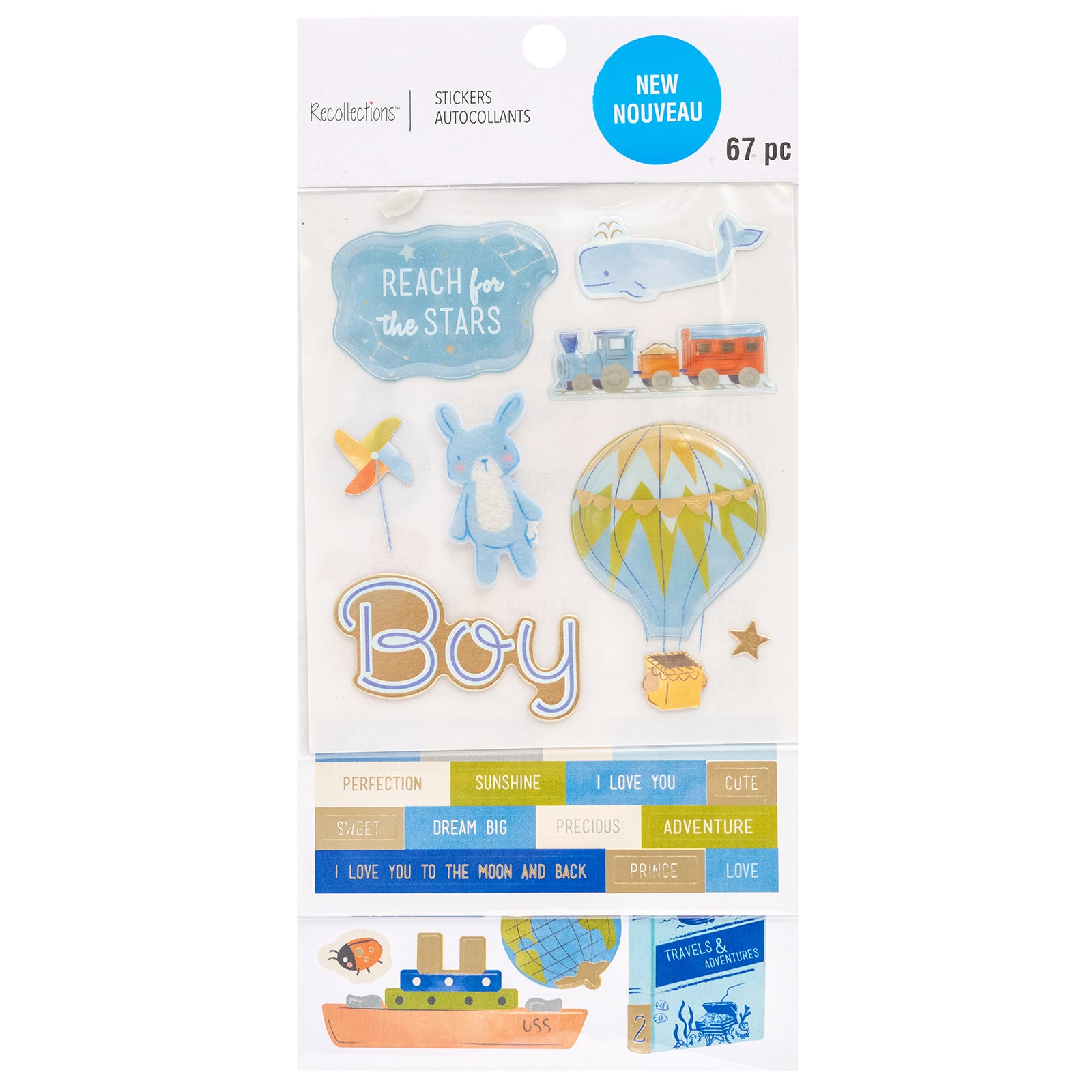12 Pack: Boy Adventure Baby Stickers by Recollections&#x2122;
