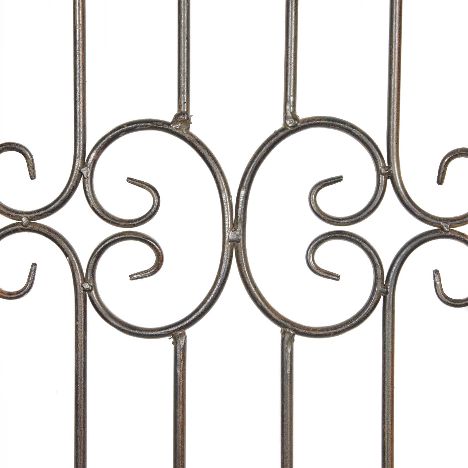 72&#x22; Gray Metal Traditional Ornamental Wall Decor