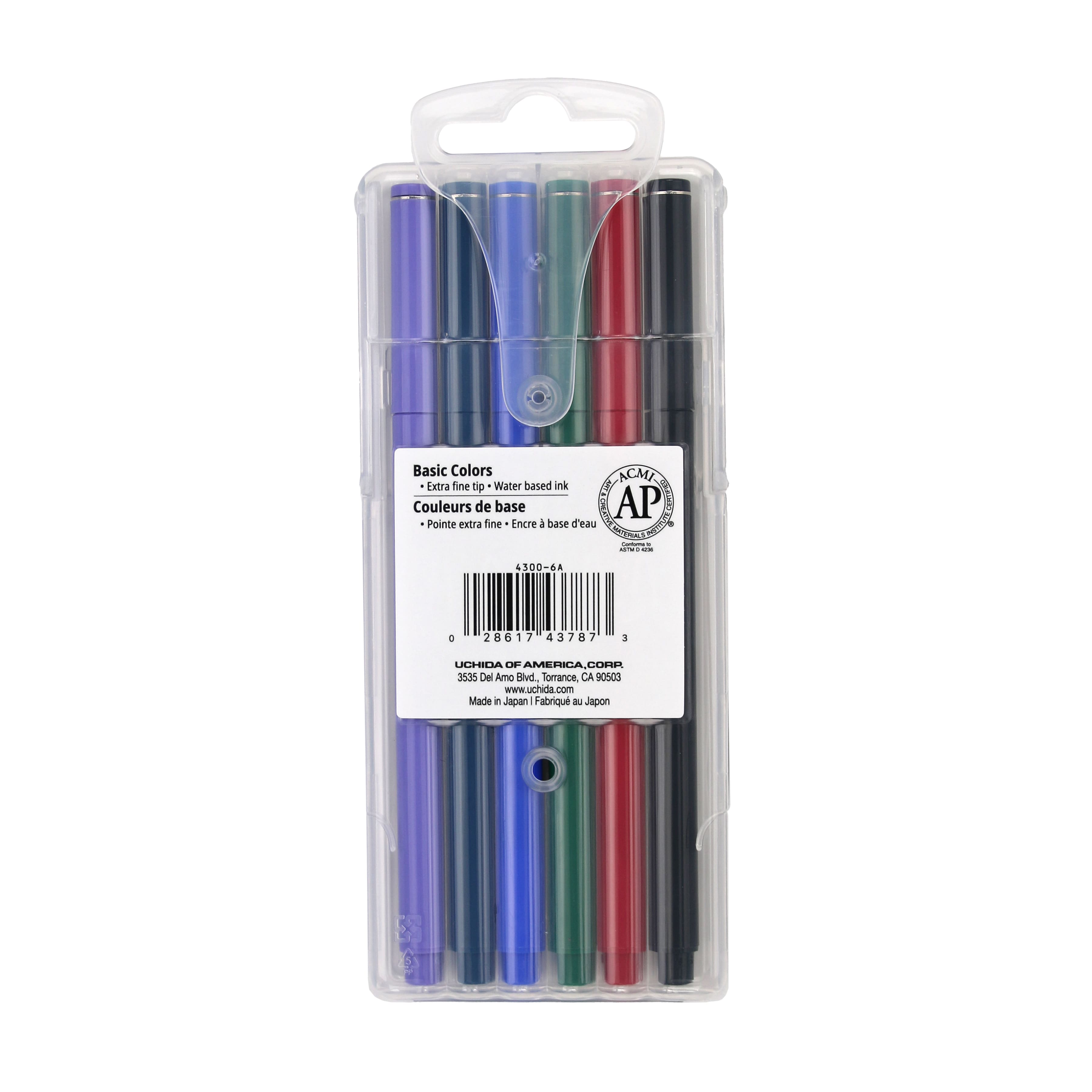 Marvy&#xAE; Uchida LePen&#xAE; Extra Fine 6 Color Primary Pen Set
