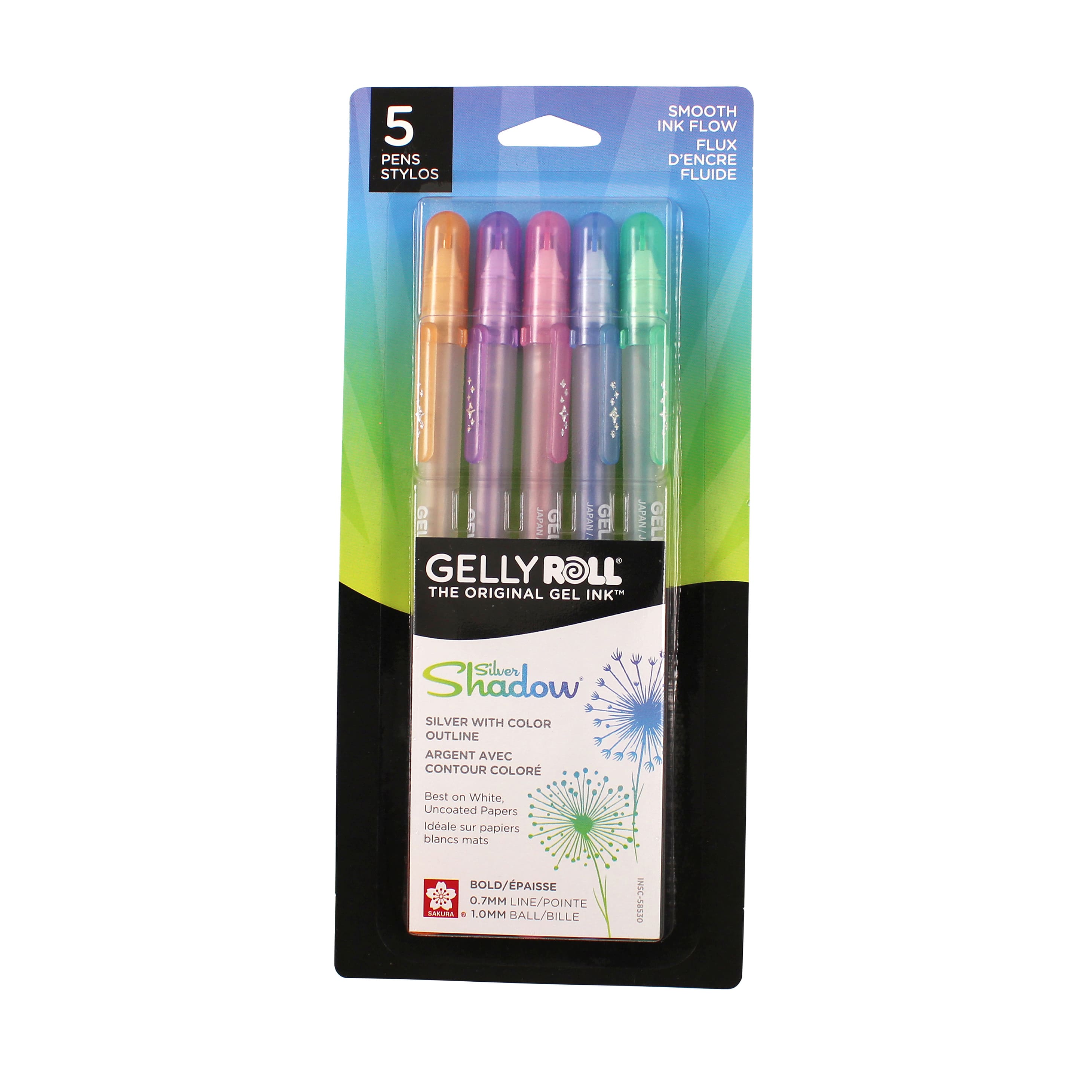 Gelly Roll&#xAE; Silver Shadow Gel Pen 5 Color Set