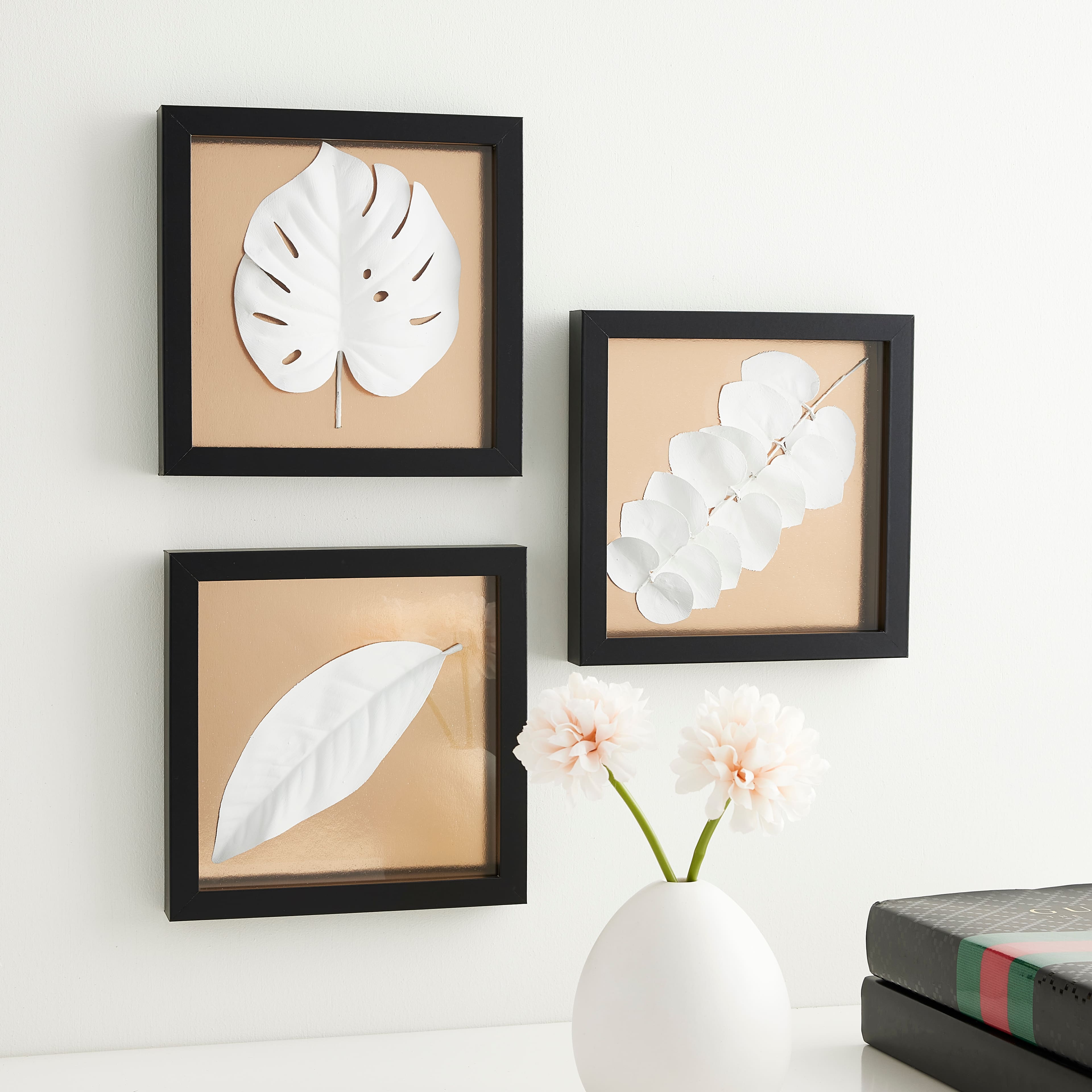 3 Pack Fundamentals 8" x 8" Black Shadow Boxes by Studio Décor®