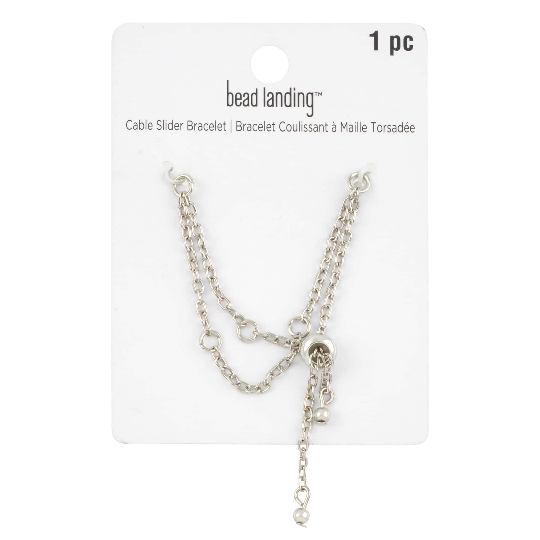24 Pack: 9" Rhodium Slider Charm Bracelet by Bead Landing™