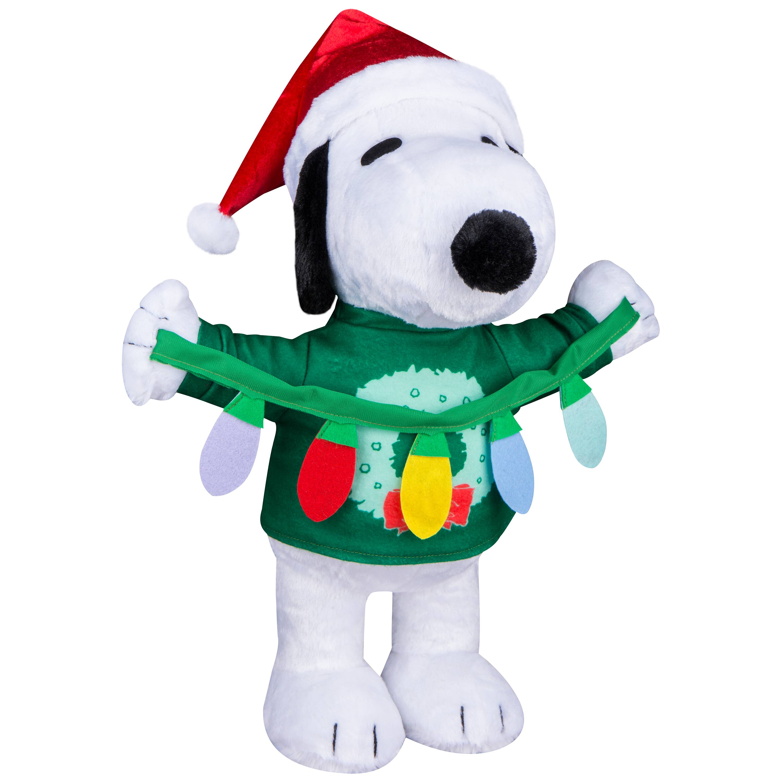 18" Snoopy Holiday Greeter with Light String