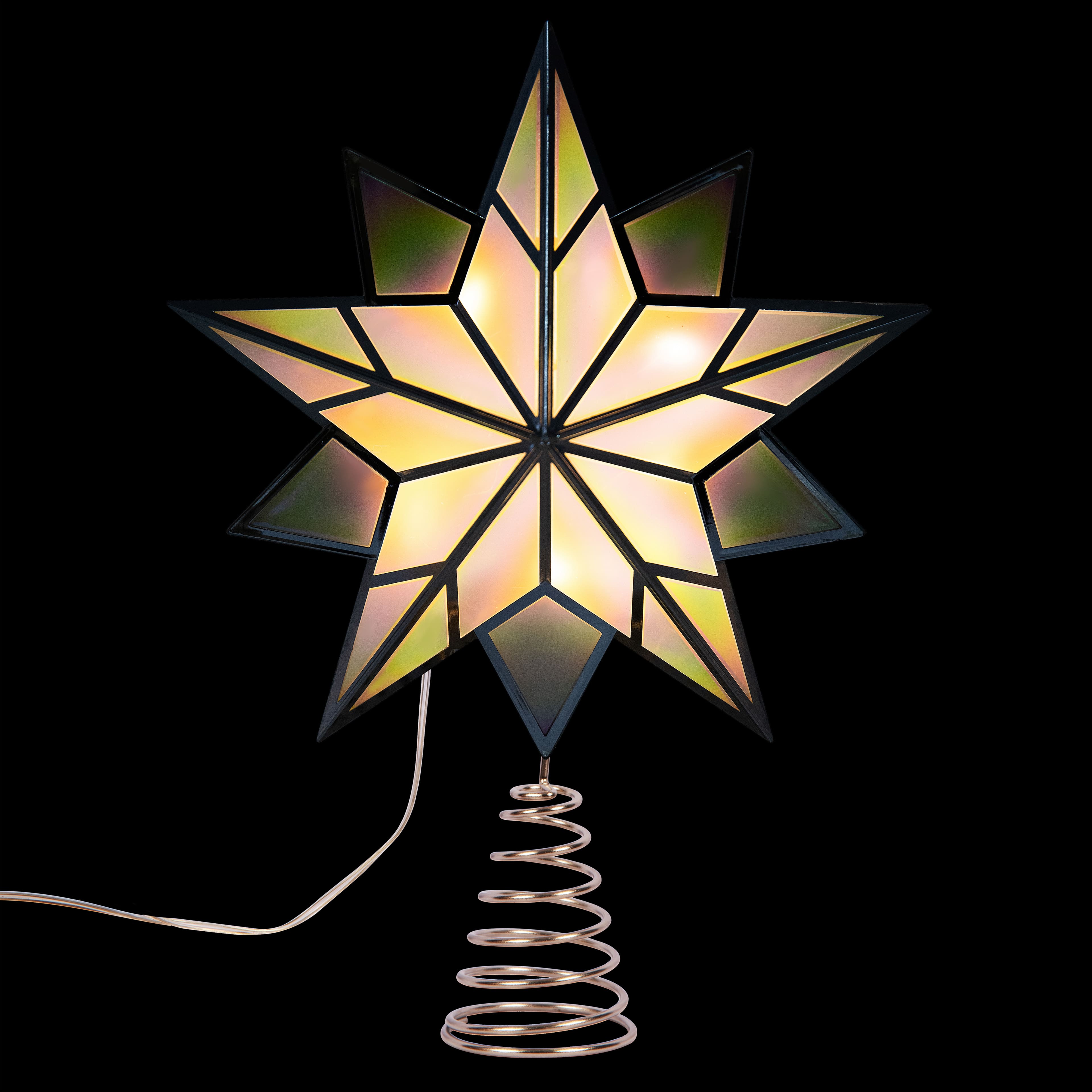 11.5&#x22; White Iridescent Star LED Tree Topper by Ashland&#xAE;