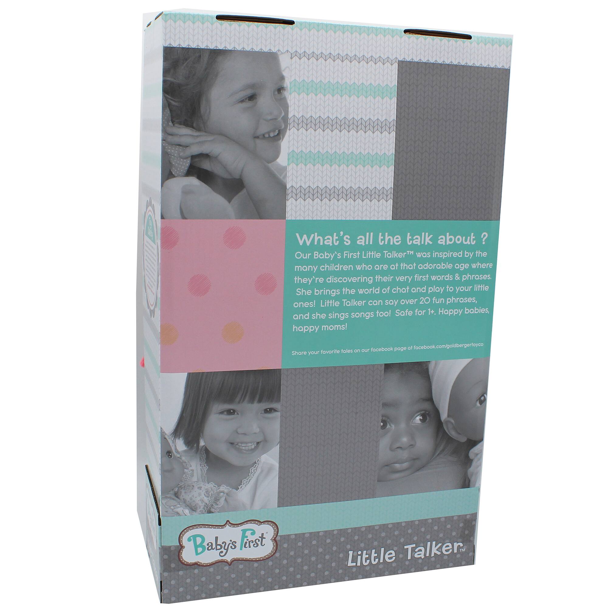 Goldberger Baby&#x27;s First&#xAE; Little Talker&#x2122; Brunette Baby Doll