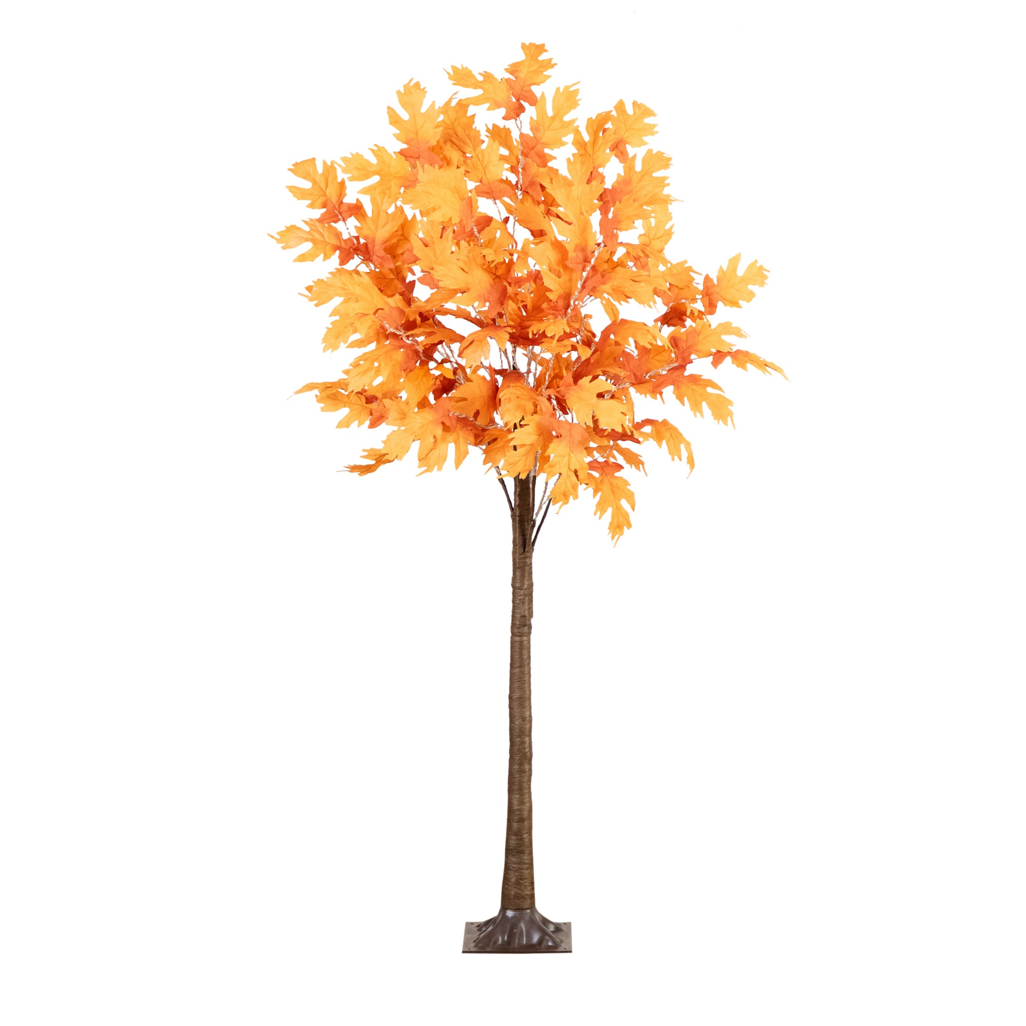 6ft. Pre-Lit Orange Autumn Maple Artificial Fall Tree