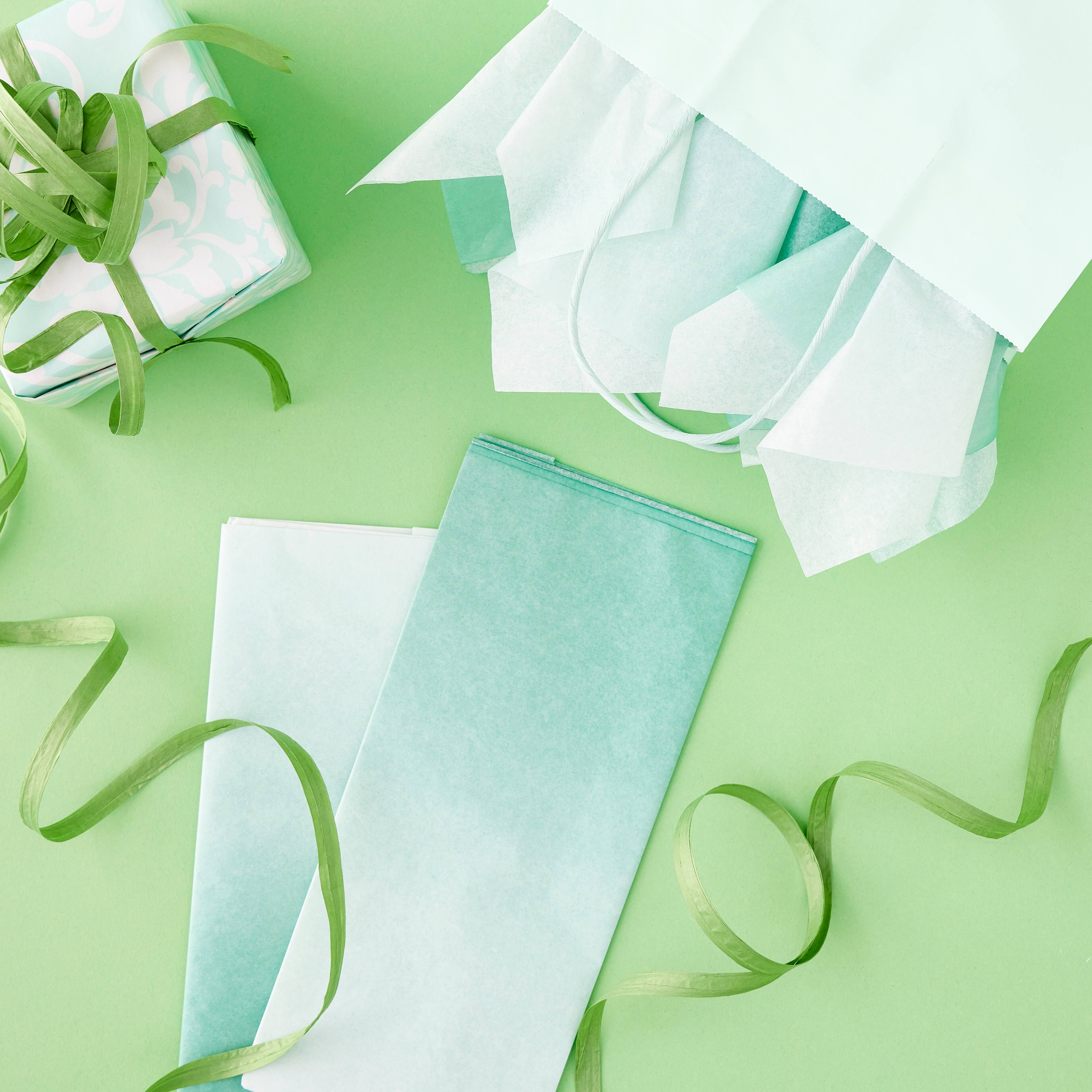 24 Packs: 8 ct. (192 total) Turquoise Ombre Tissue Paper by Celebrate It™