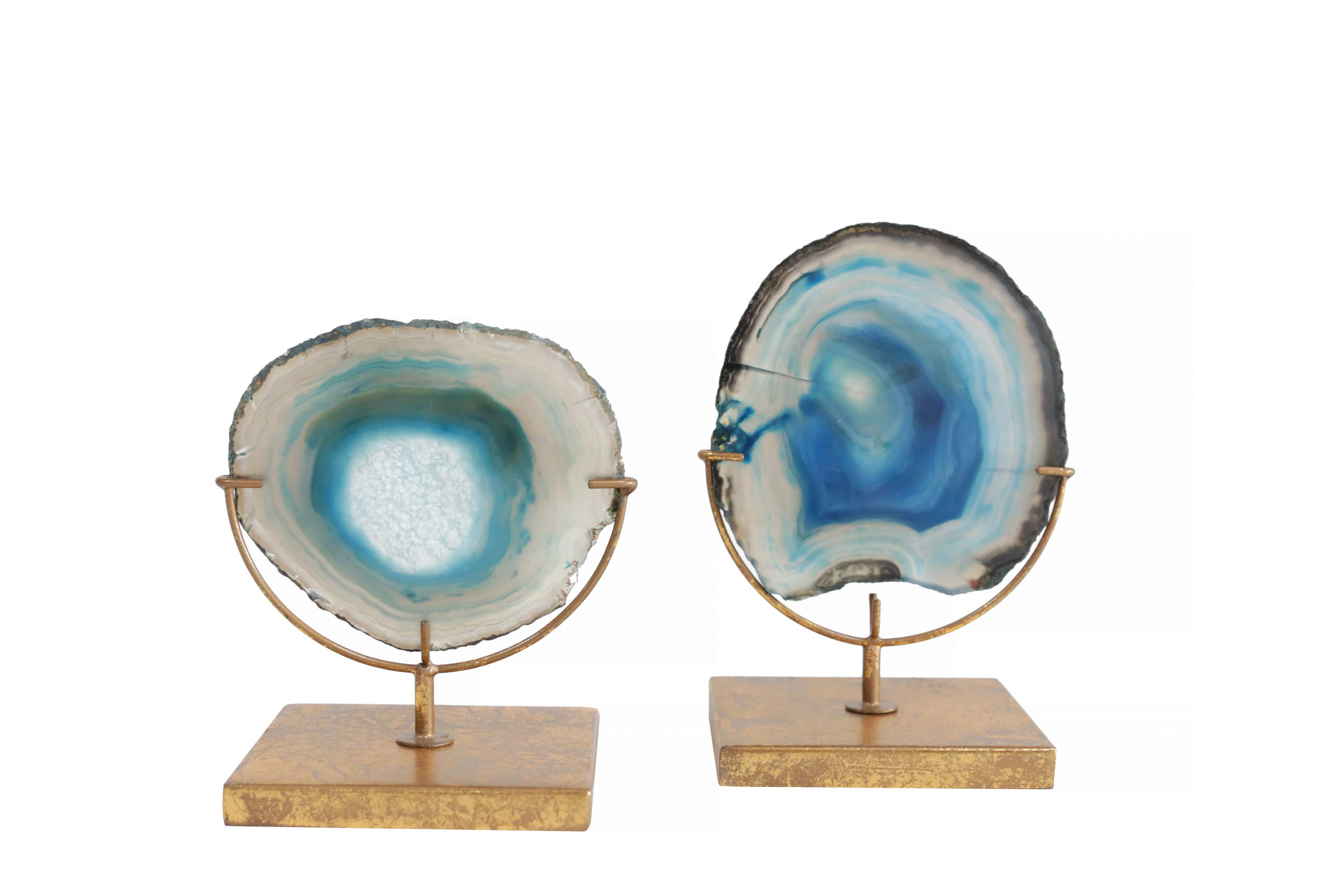 Blue Agate Decor on Stand