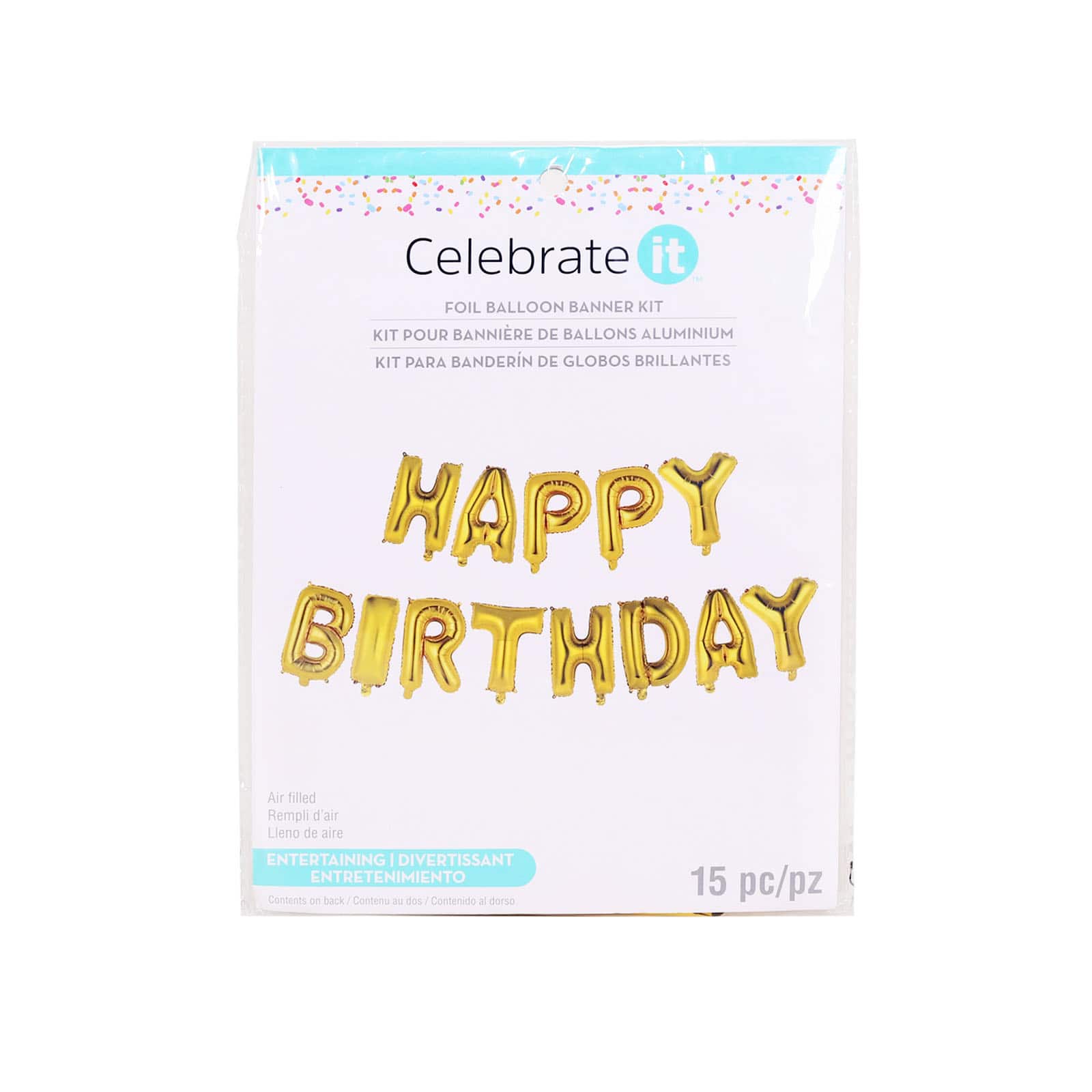 Happy Birthday Gold Foil Balloon Banner Kit By Celebrate It&#x2122;