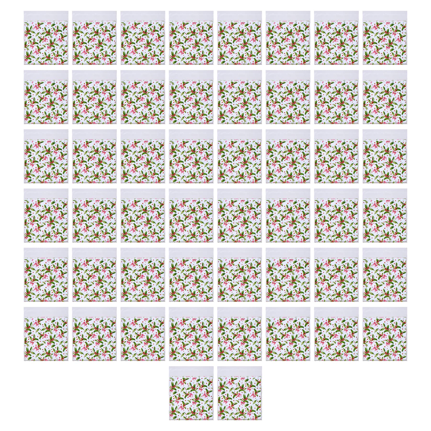 Christmas Holly Self-Seal Treat Bags, 50ct. by Makery™