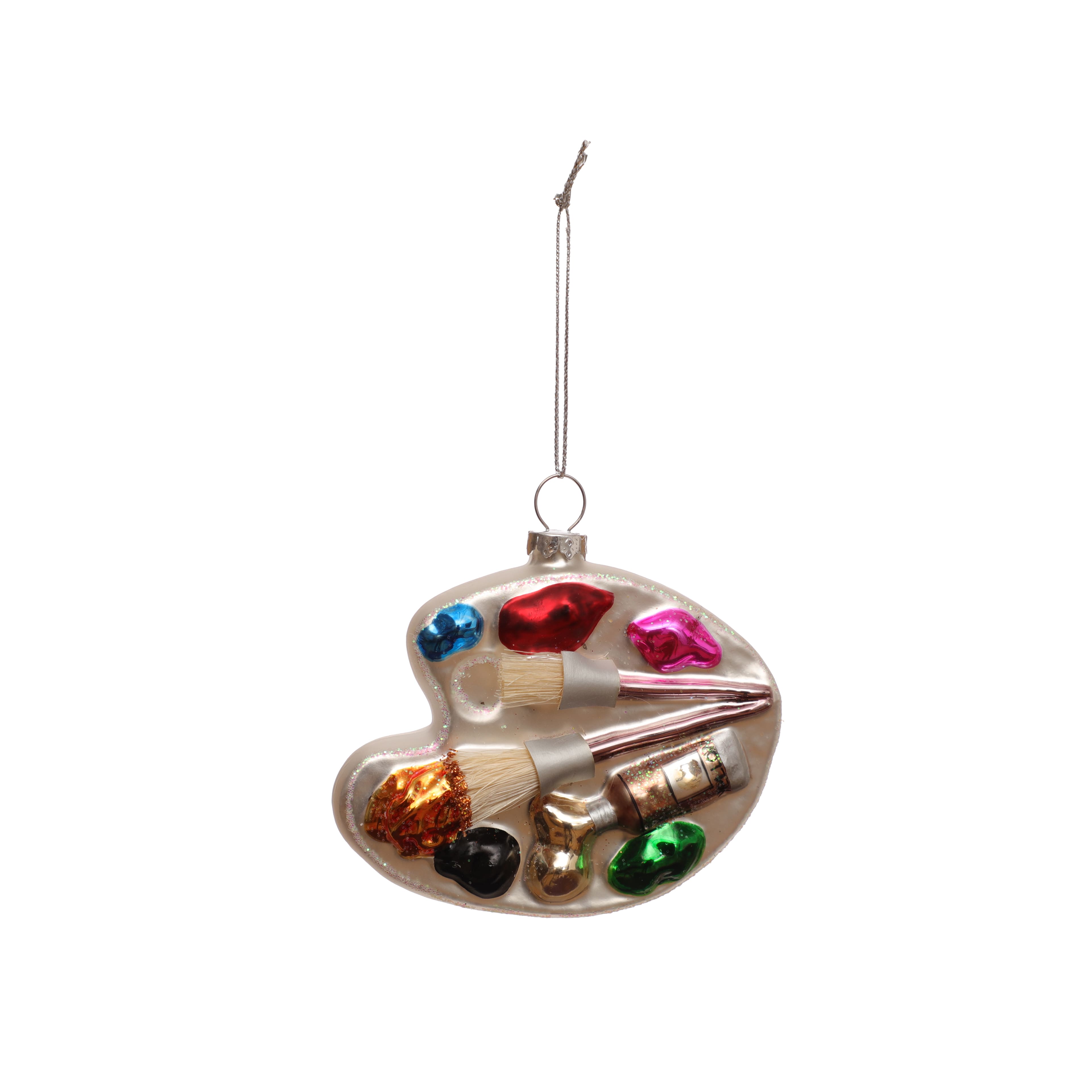 3.75&#x22; Paint Palette Glass Ornament by Ashland&#xAE;
