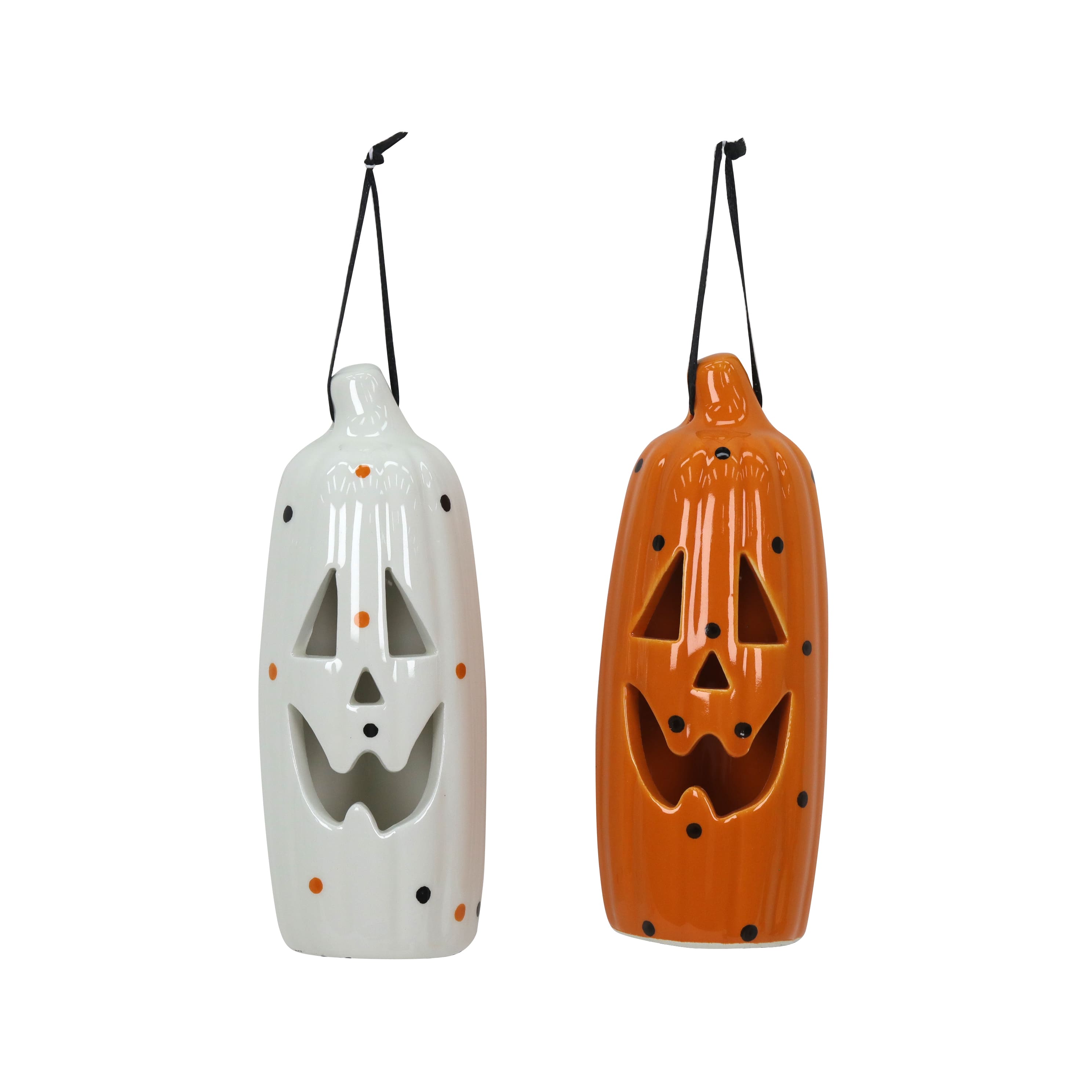 Assorted 5.5&#x22; Dotted Ceramic Pumpkin Ornament, 1pc. by Ashland&#xAE;