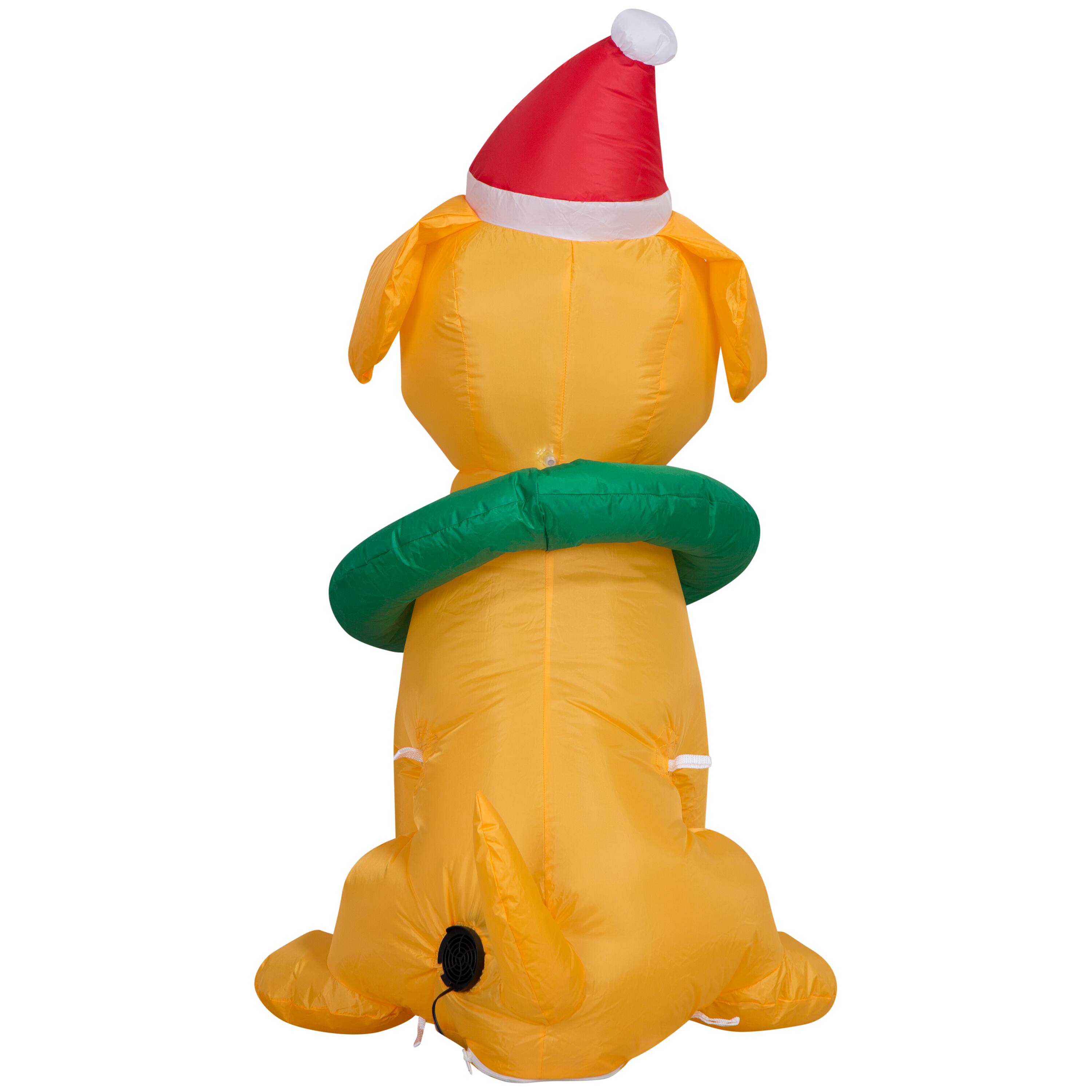 3.5ft. Airblown® Inflatable Christmas Yellow Lab with Wreath