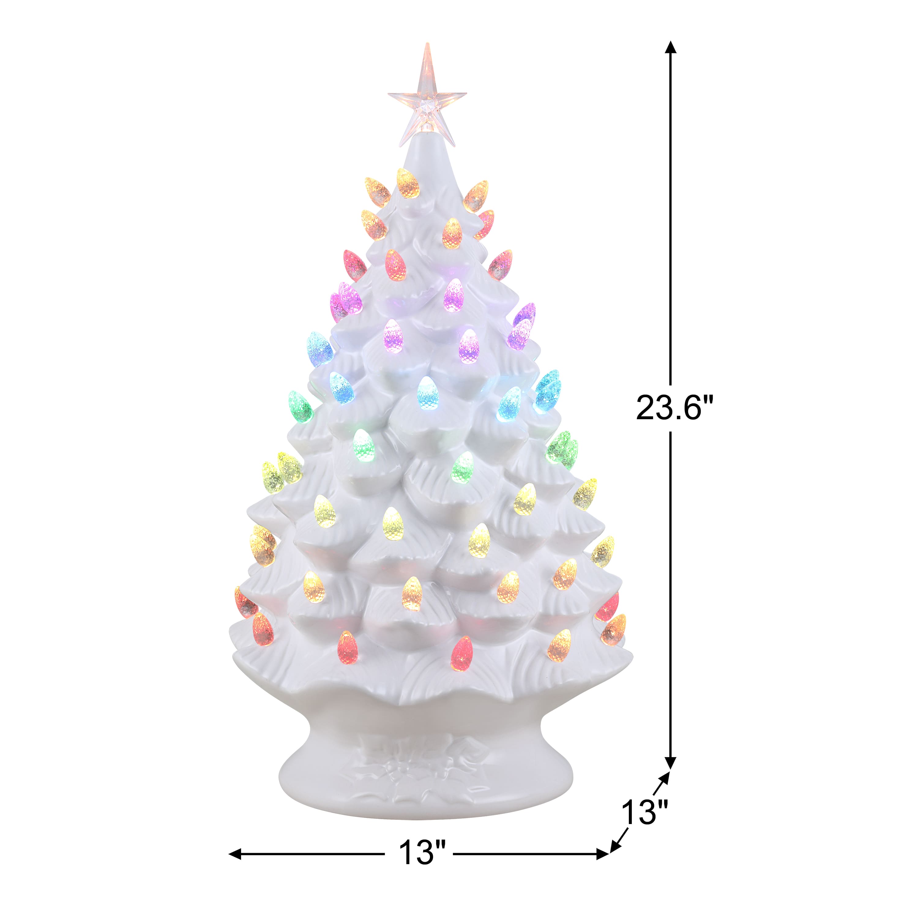 Mr. Christmas 24&#x22; Nostalgic Ceramic Tree with RGB Lightshow