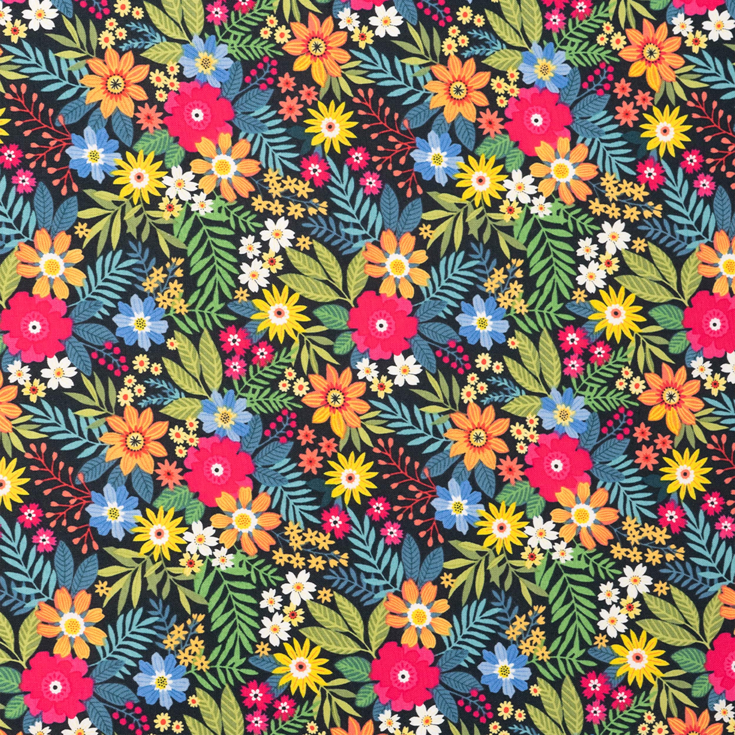 SINGER Blooms &#x26; Greenery Cotton Fabric
