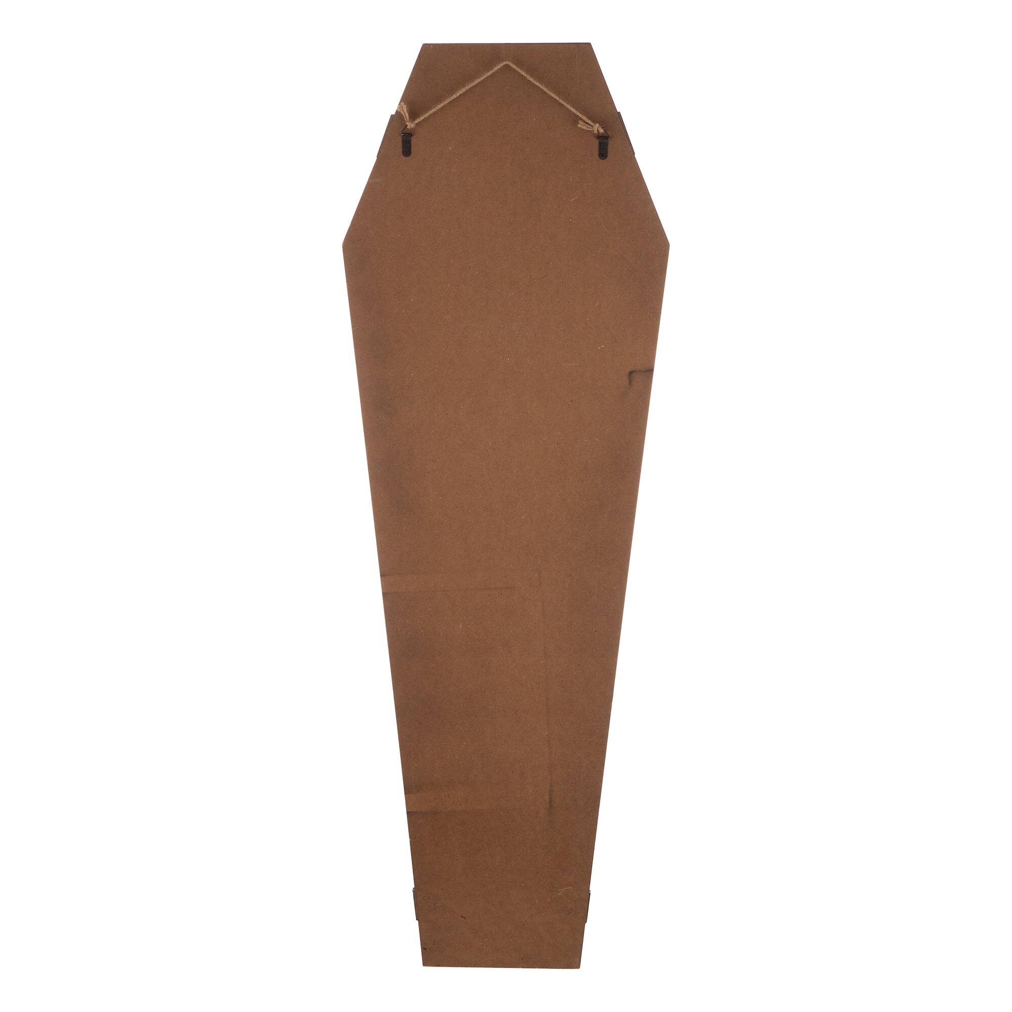 Glitzhome&#xAE; 3.5ft. Halloween Wooden Coffin Porch Leaning D&#xE9;cor