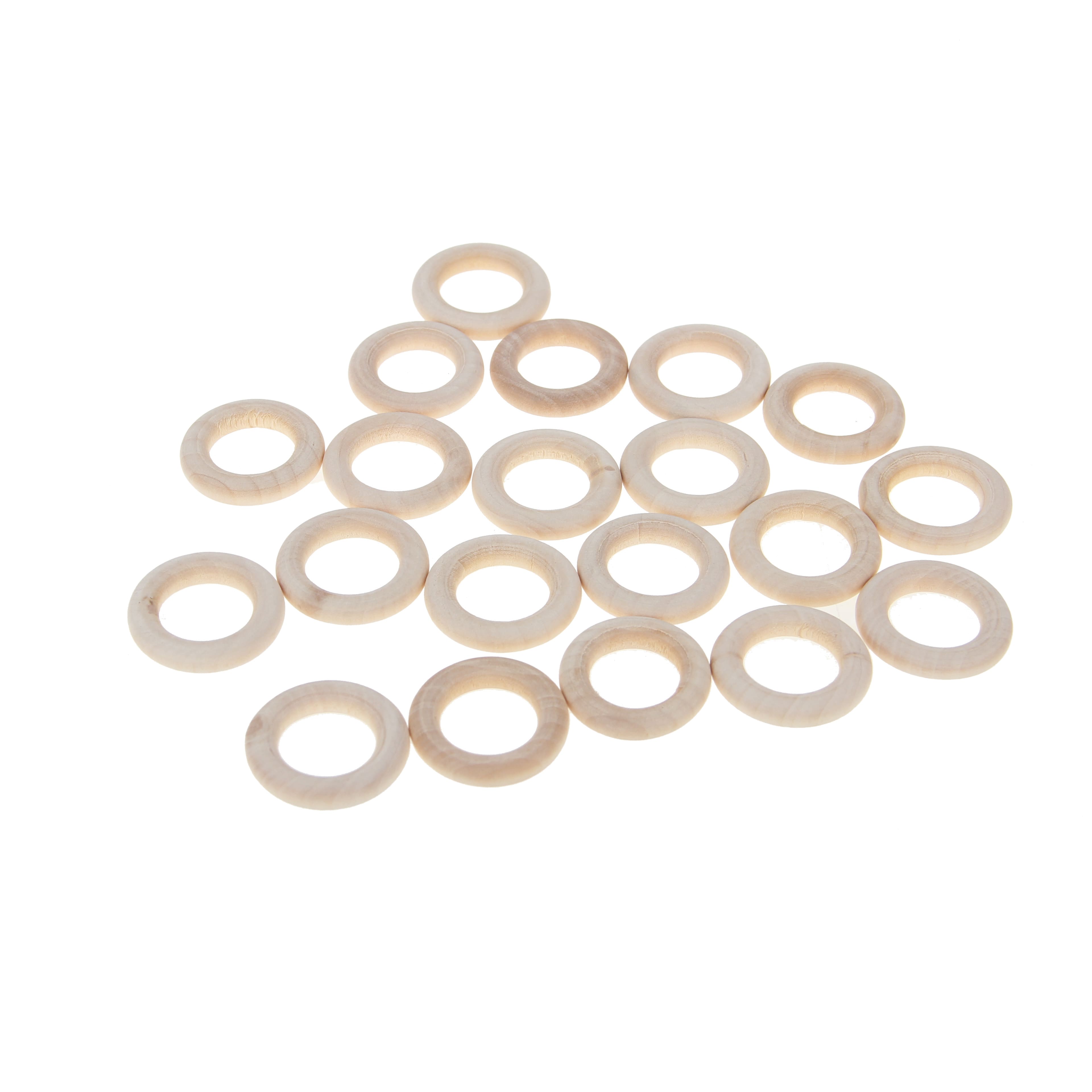 12 Packs: 20 ct. (240 total) Wood Hoops by Creatology™
