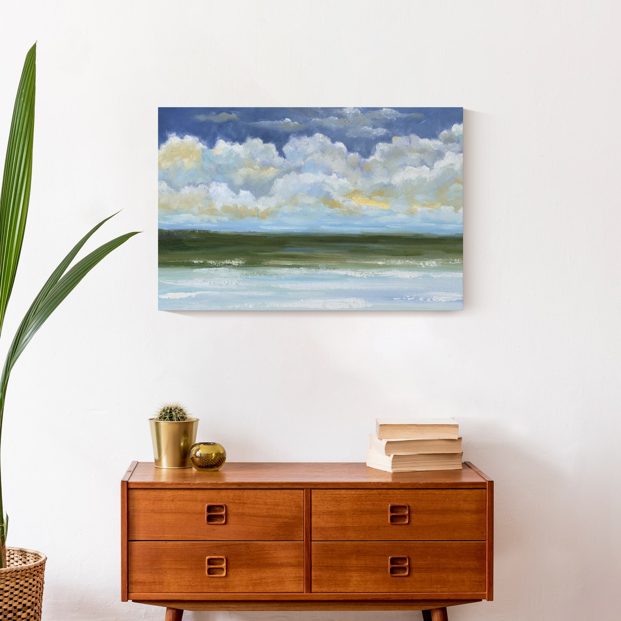 Colorful Coast Landscape 24" x 16" Canvas Wall Art