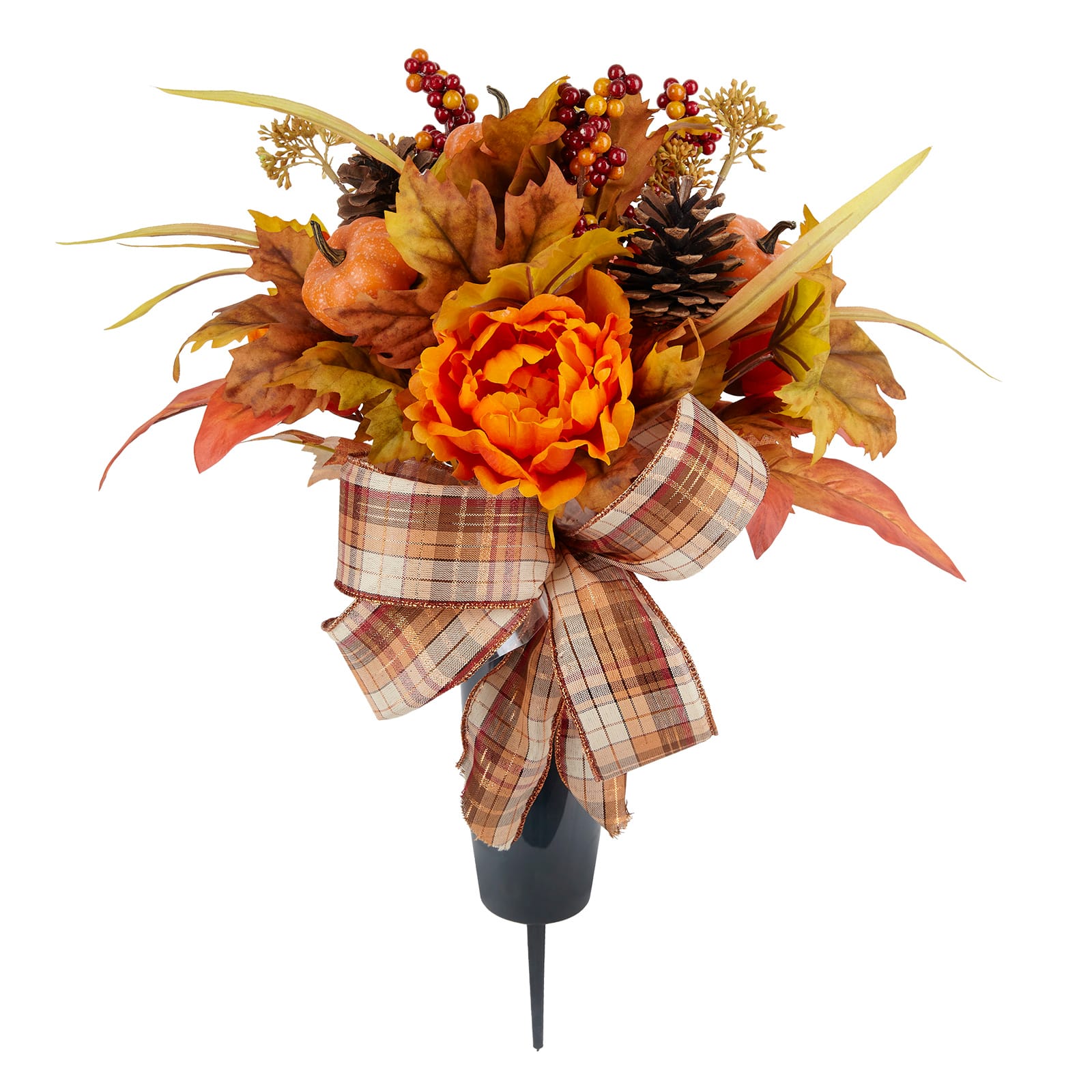 Orange Peony &#x26; Pumpkin Remembrance Cone by Ashland&#xAE;