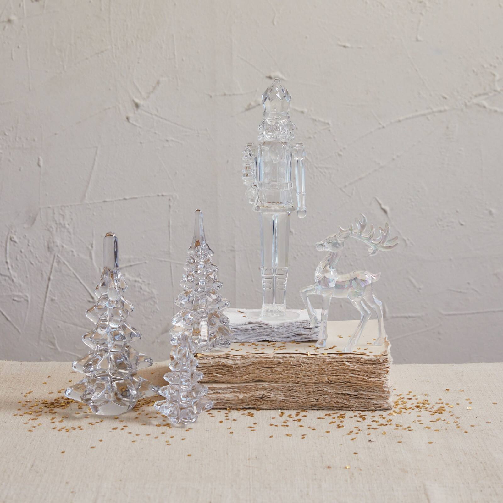 Hello Honey&#xAE; 6.25&#x22; Clear Mini Glass Christmas Tree D&#xE9;cor