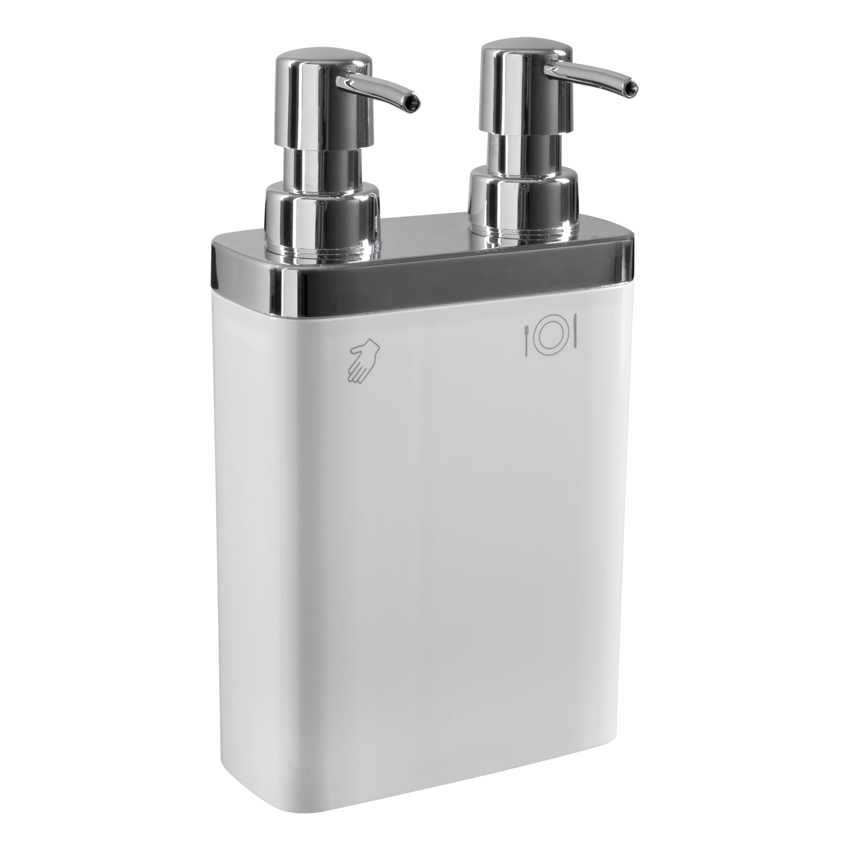 Kitchen Details White Dual Pump Soap &#x26; Lotion Dispenser