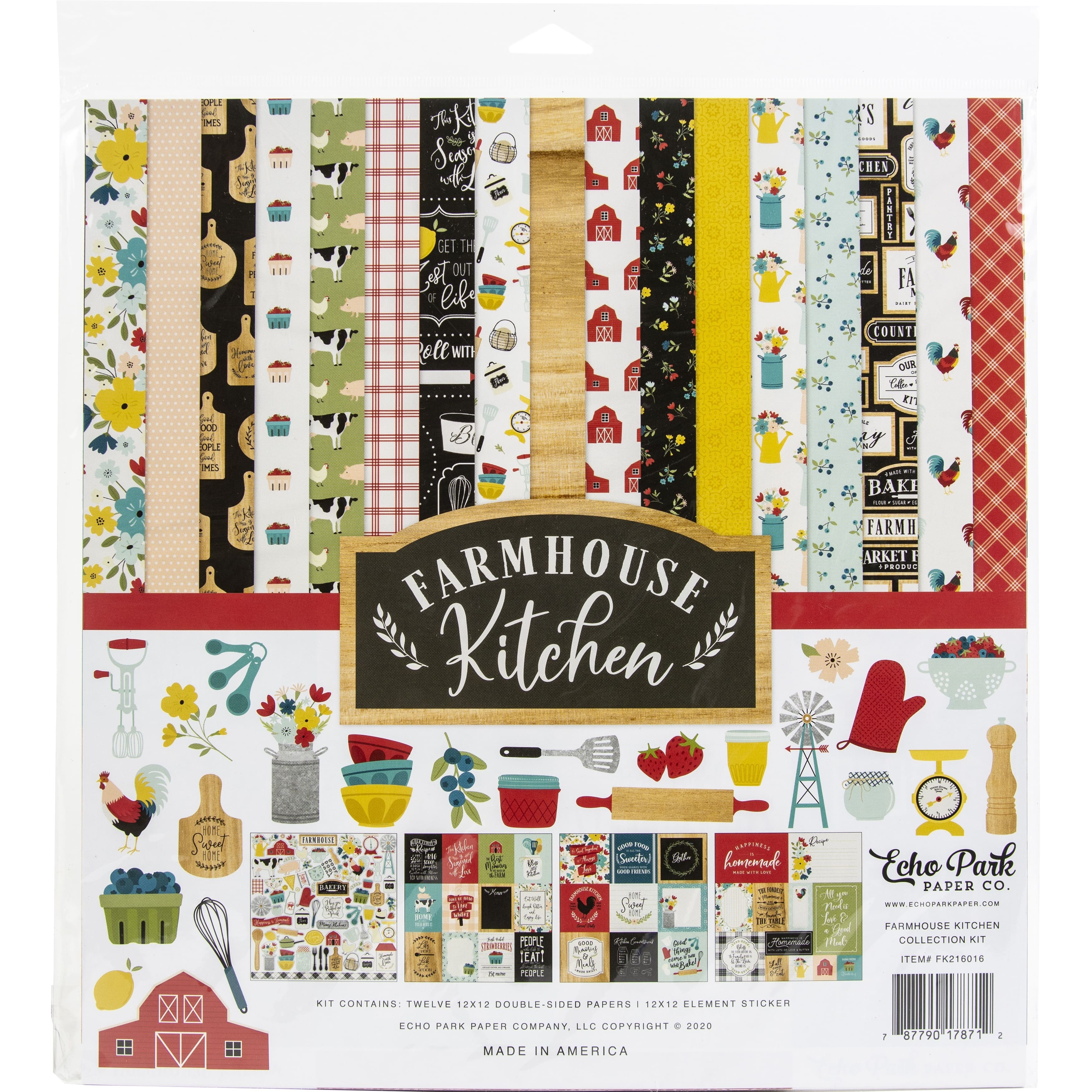 Echo Park™ Paper Co. Farmhouse Kitchen Collection Kit, 12" x 12"