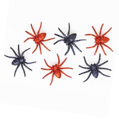 Orange & Black Glitter Spiders, 6ct. by Ashland® | Michaels