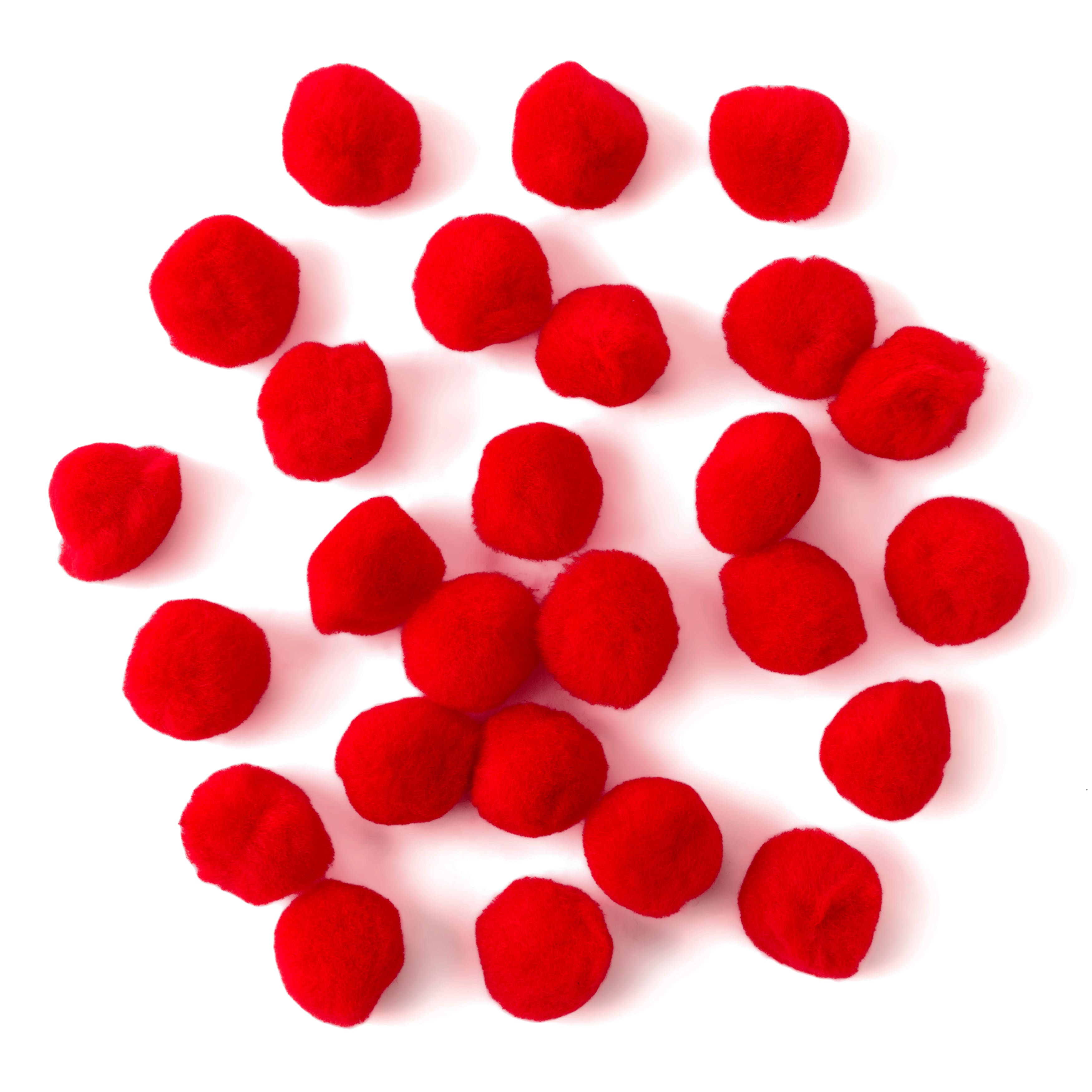 12 Packs: 80 ct. (960 total) 1&#x22; Red Pom Poms Value Pack by Creatology&#x2122;