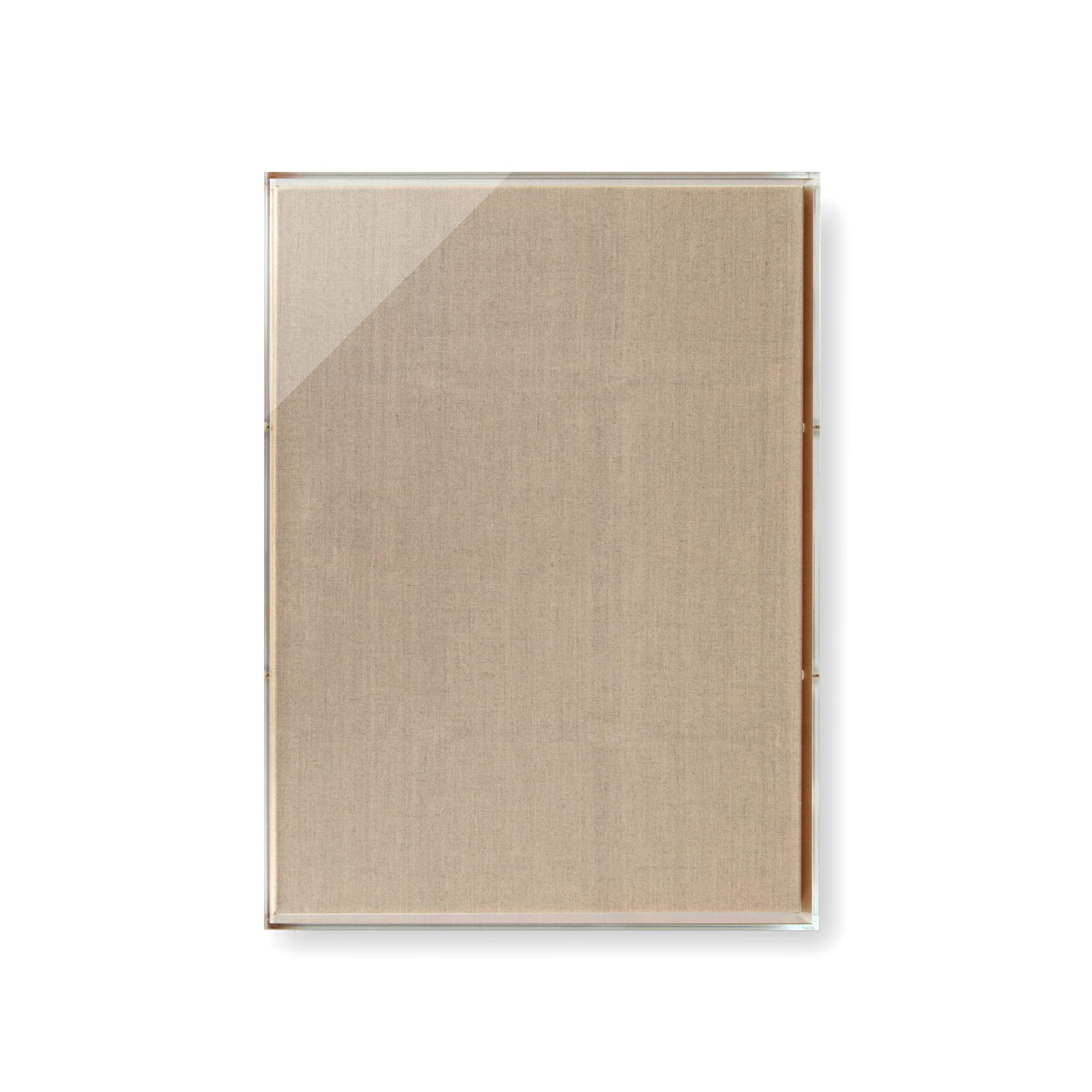Wexel Art 2" Depth Clear UV Grade Acrylic Shadowbox with Beige Linen Stretched Canvas