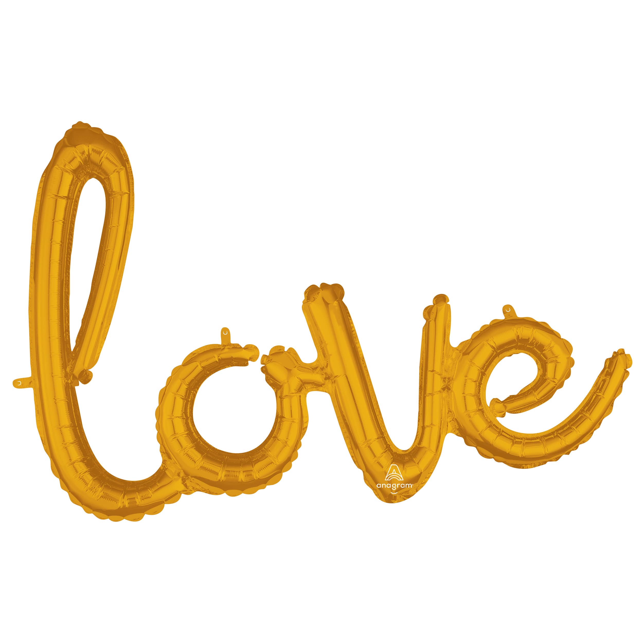 31" x 21" Gold Script Love Shaped Foil Balloon