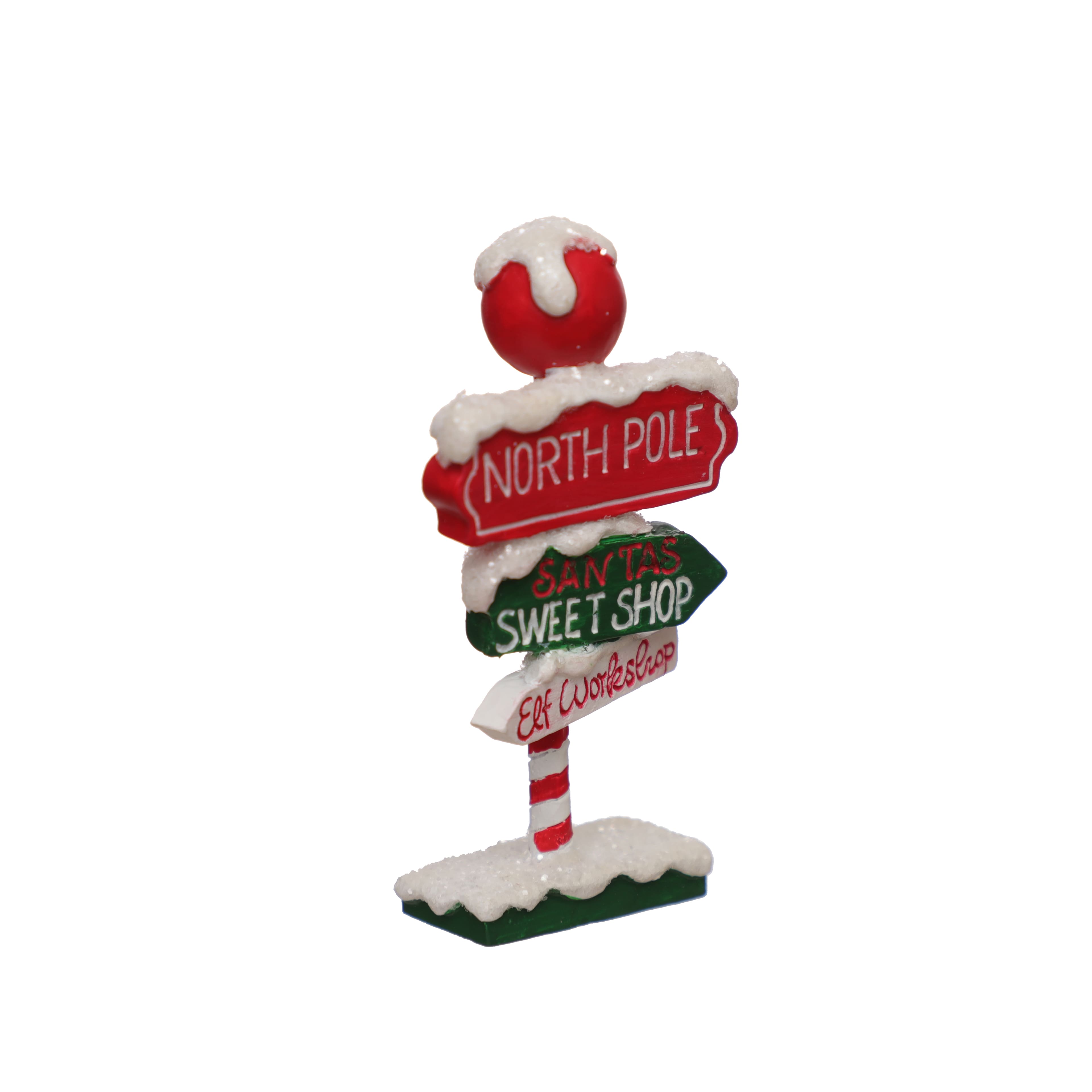 Mini Santa&#x27;s Sign Post Decoration by Ashland&#xAE;